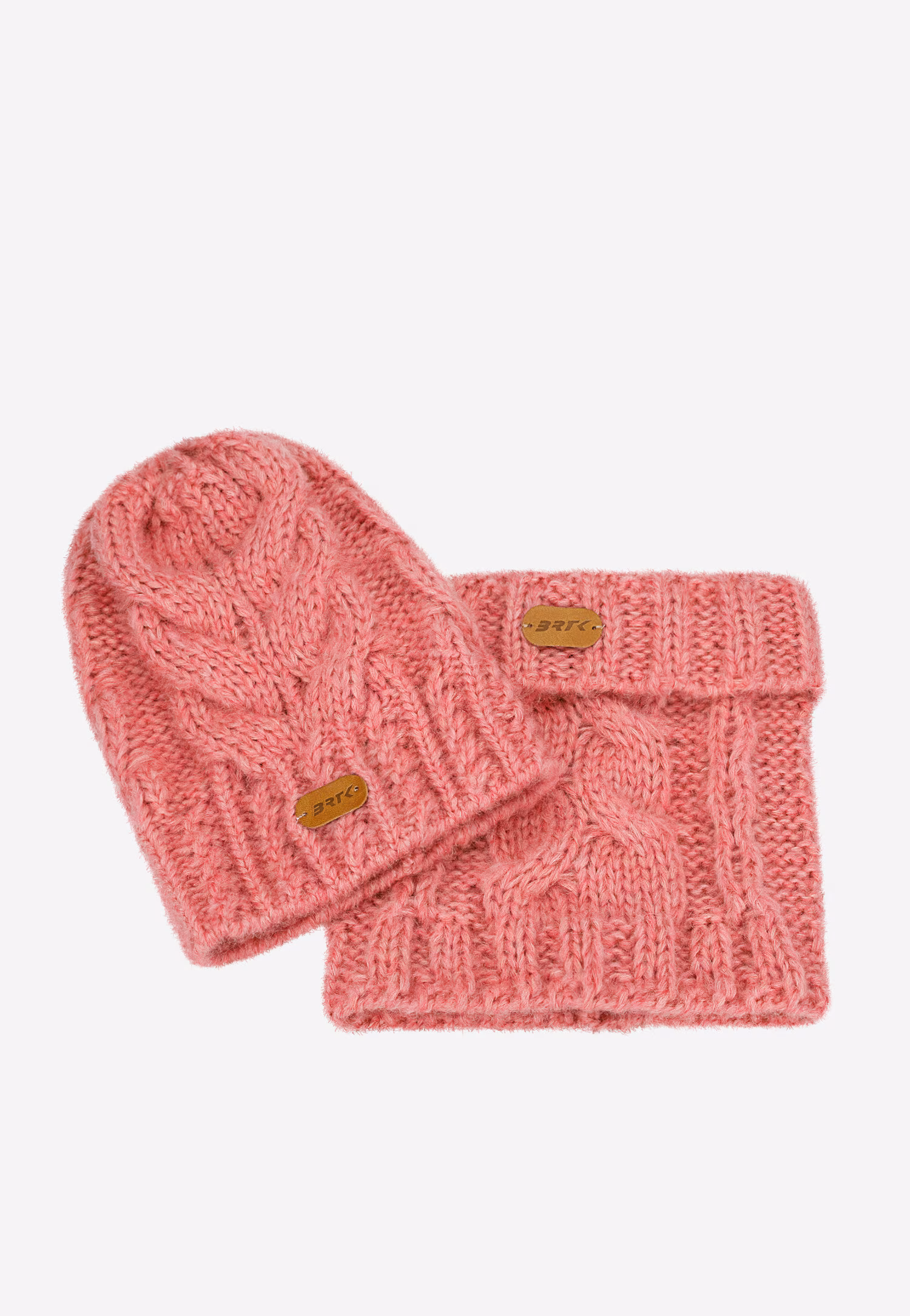 Zimowy zestaw BARTEK z wełny merino 85604-80, czapka + komin