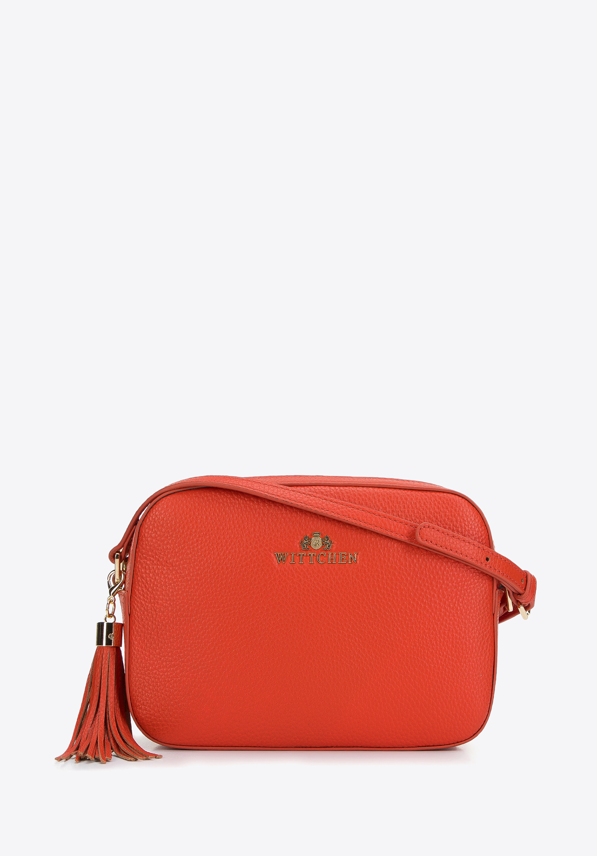 Damska listonoszka skórzana pudełkowa z chwostem