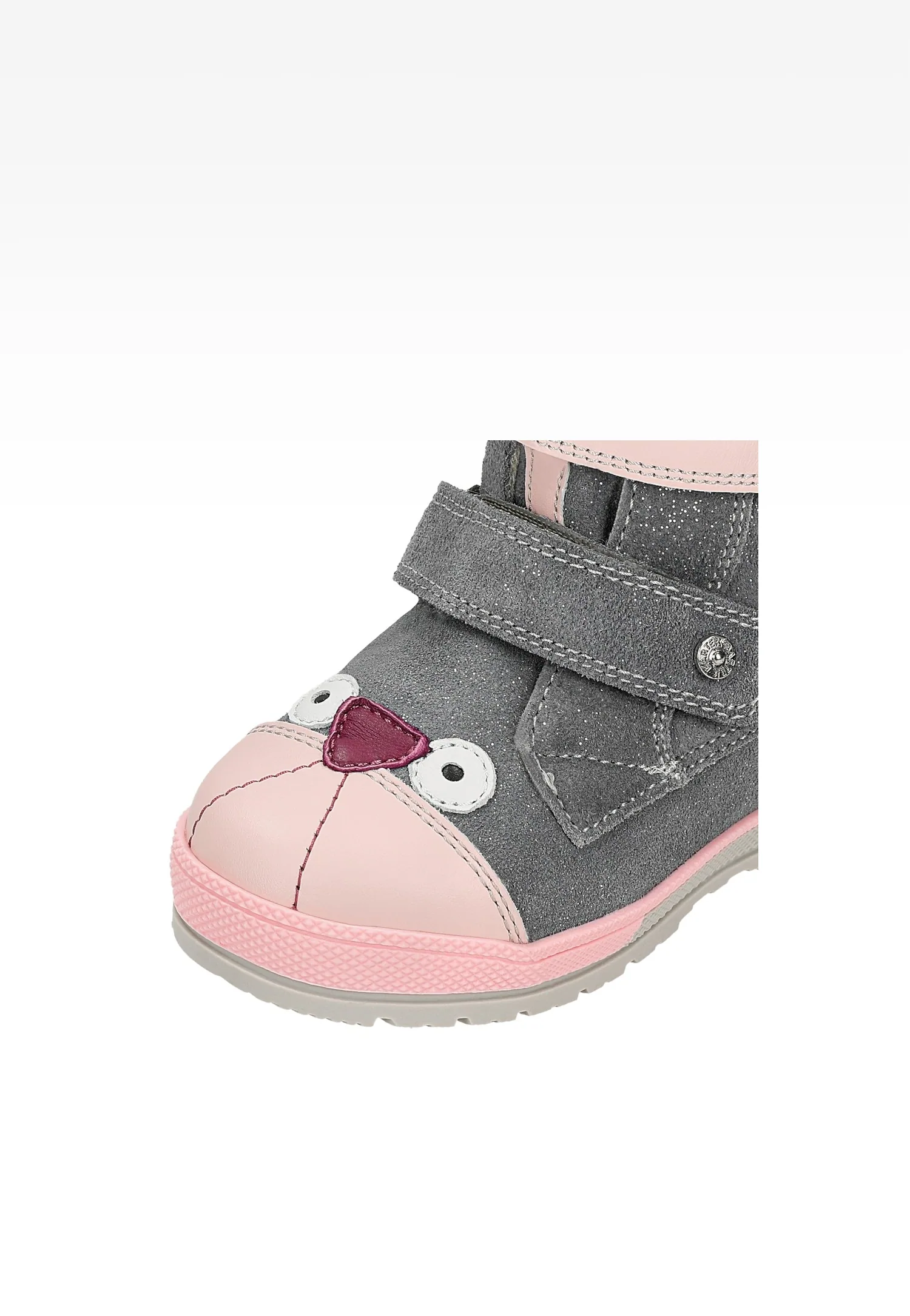 Trzewiki ocieplane BARTEK 84007-70, dla dziewcząt, popielato-różowe