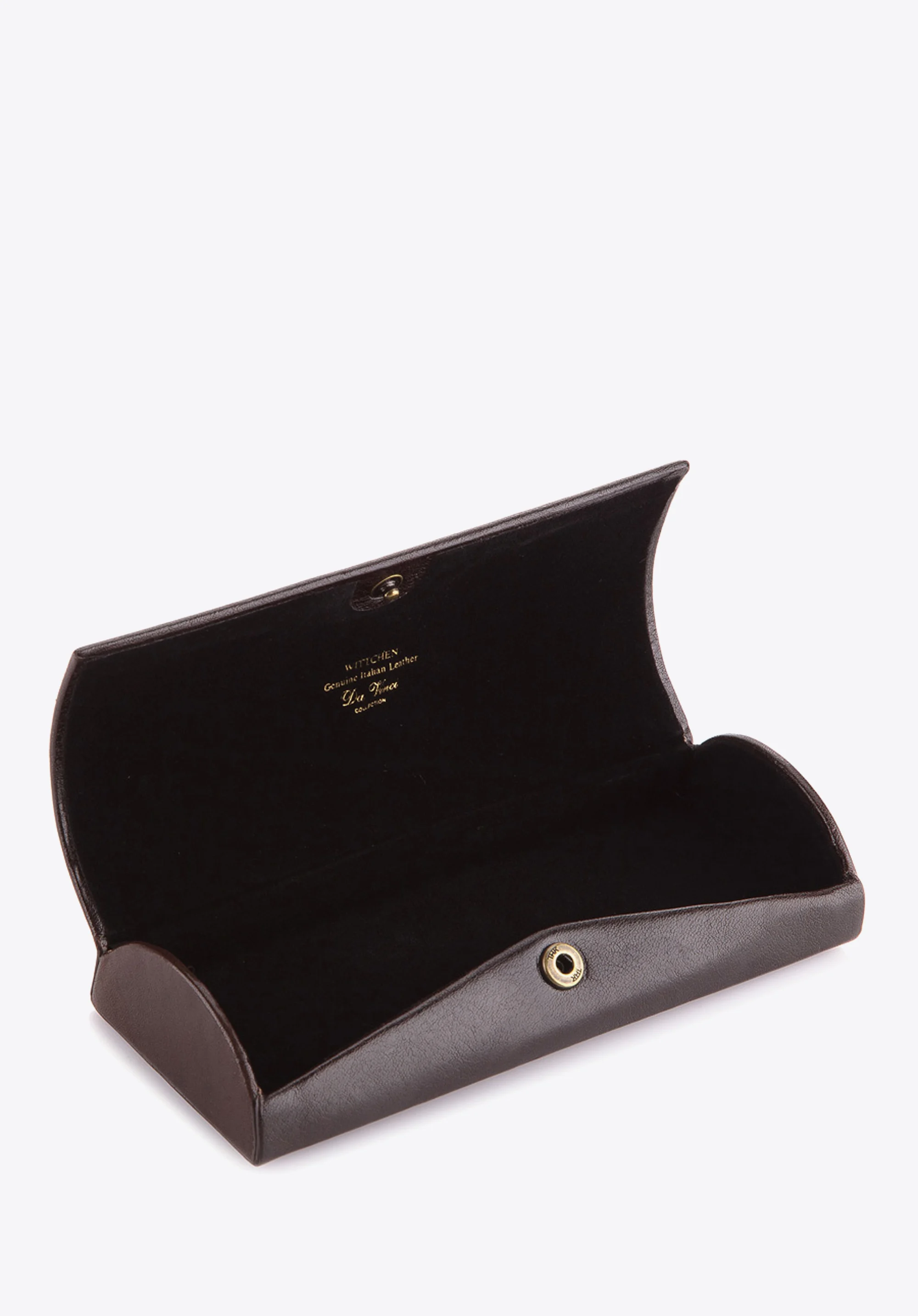 Etui na okulary ze skóry półokrągłe