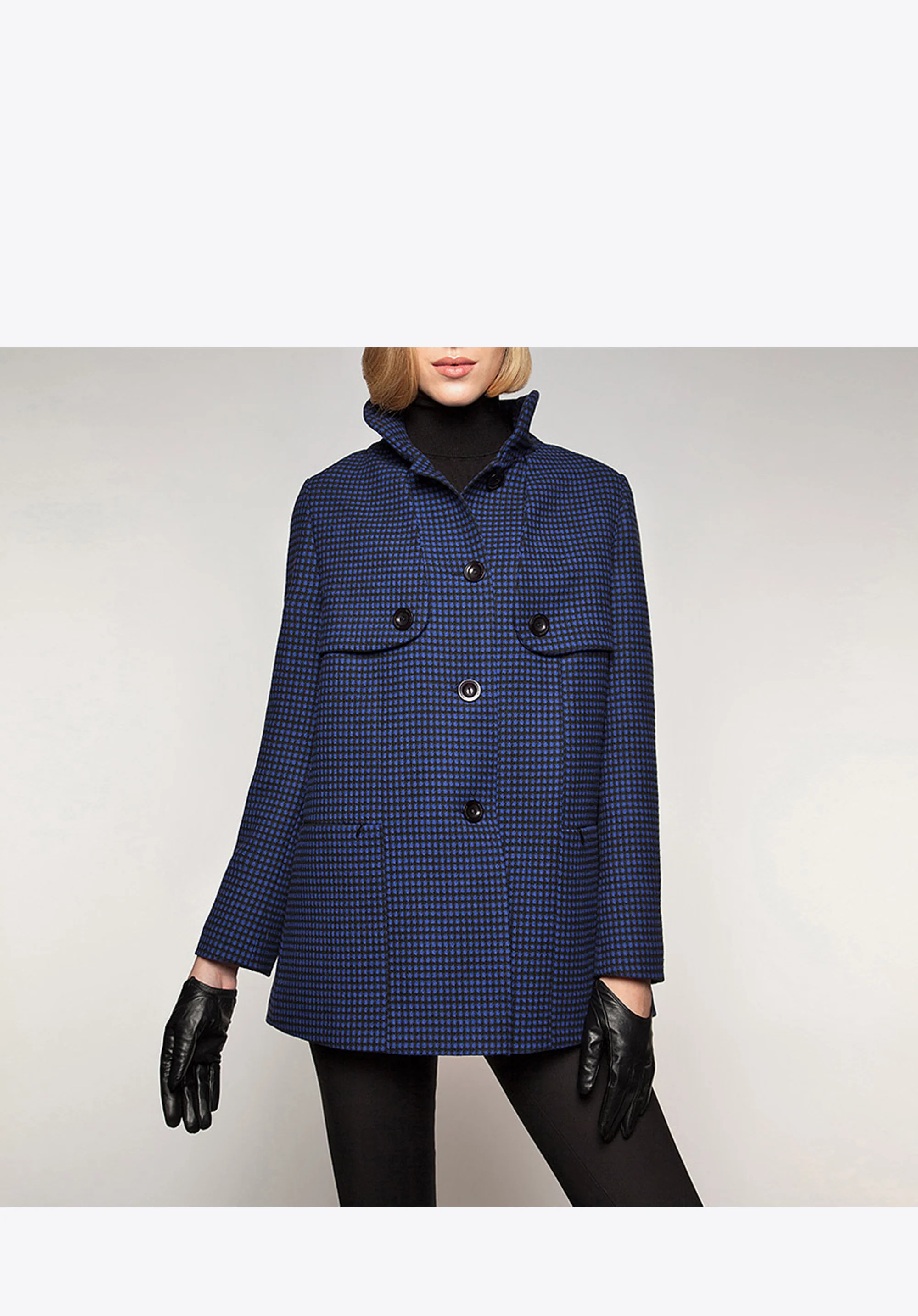 Damska kurtka w kratę