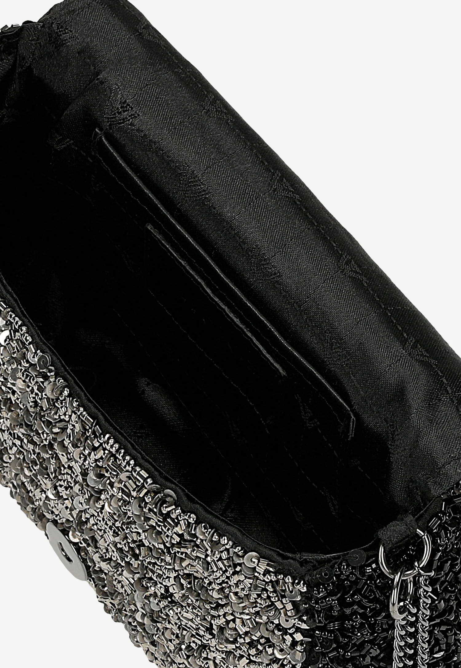 Czarna wizytowa torebka z koralikami