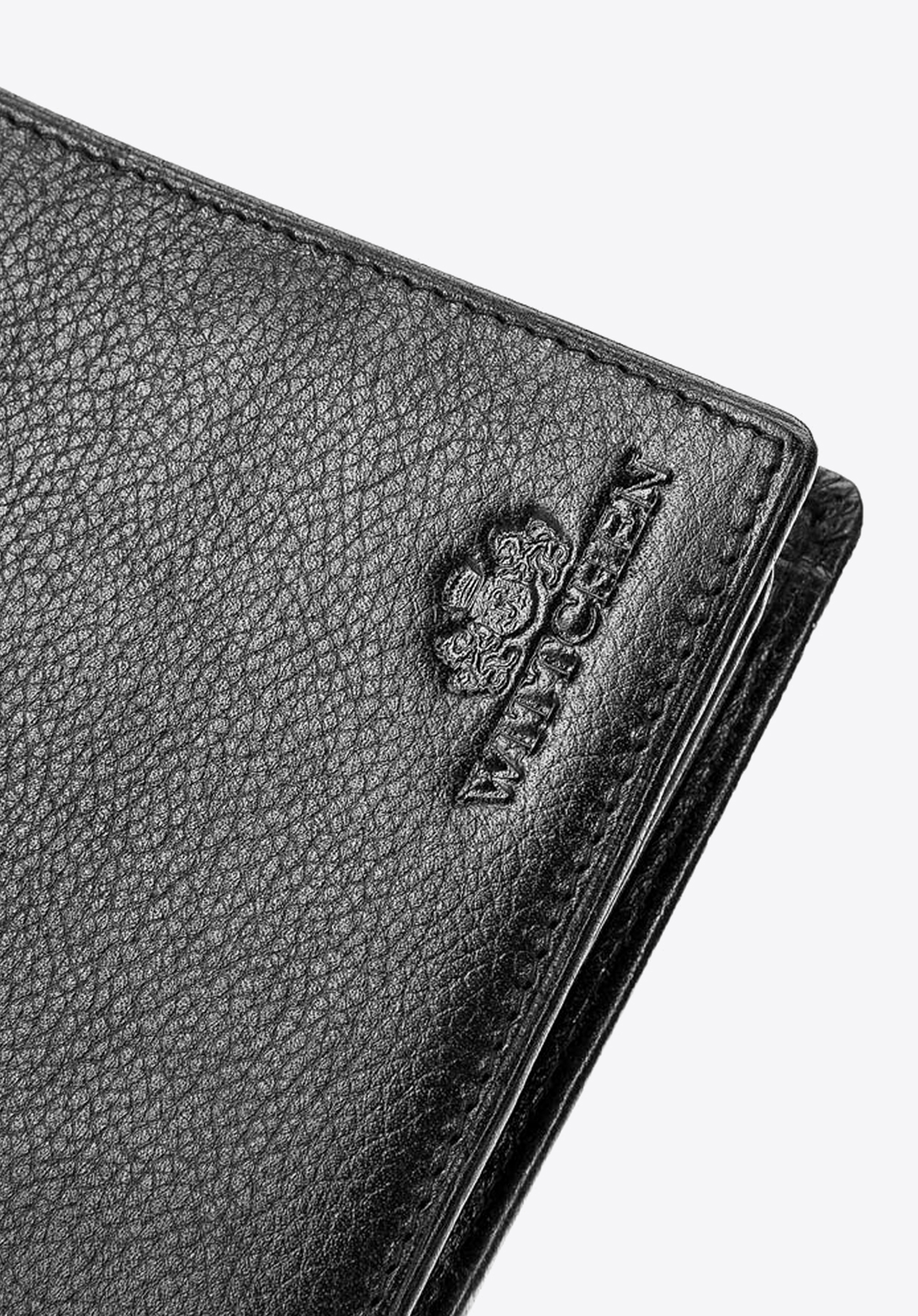 Męski portfel skórzany z wykładanym panelem