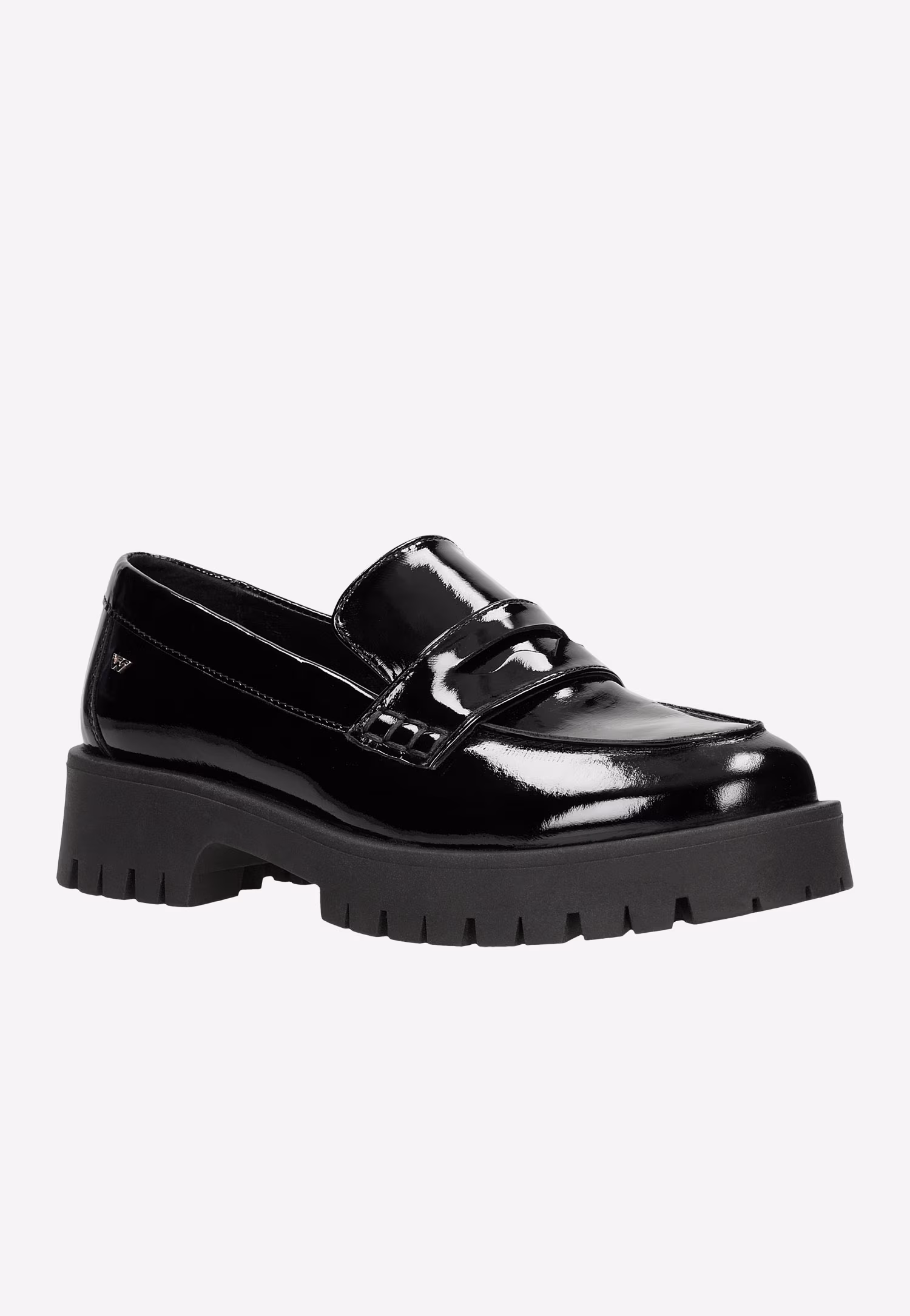 Beżowe mokasyny damskie na grubej podeszwie