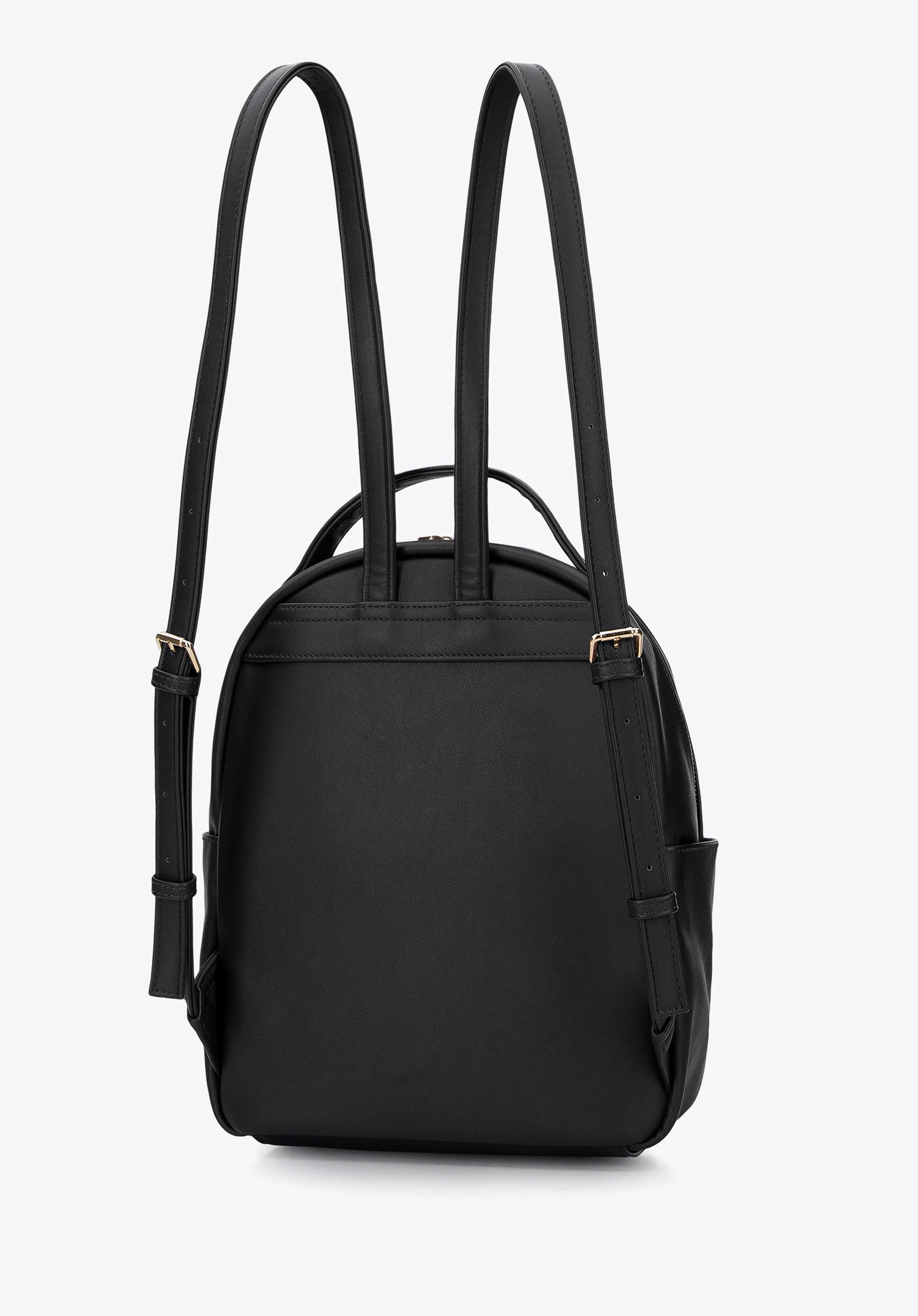 Damski plecak z ekoskóry z geometrycznym pikowaniem