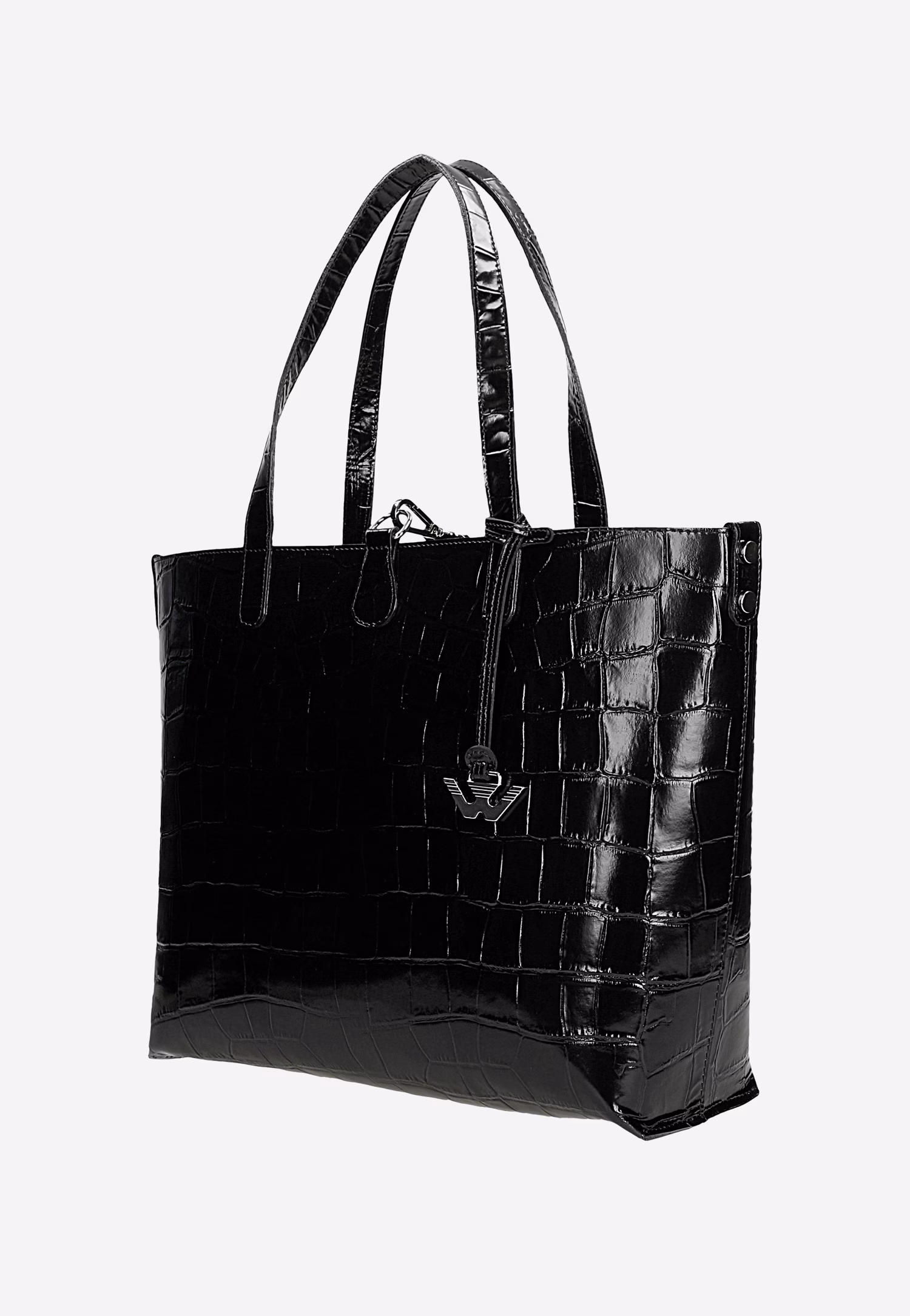 Duża torebka damska z tłoczeniem w zwierzęcy print