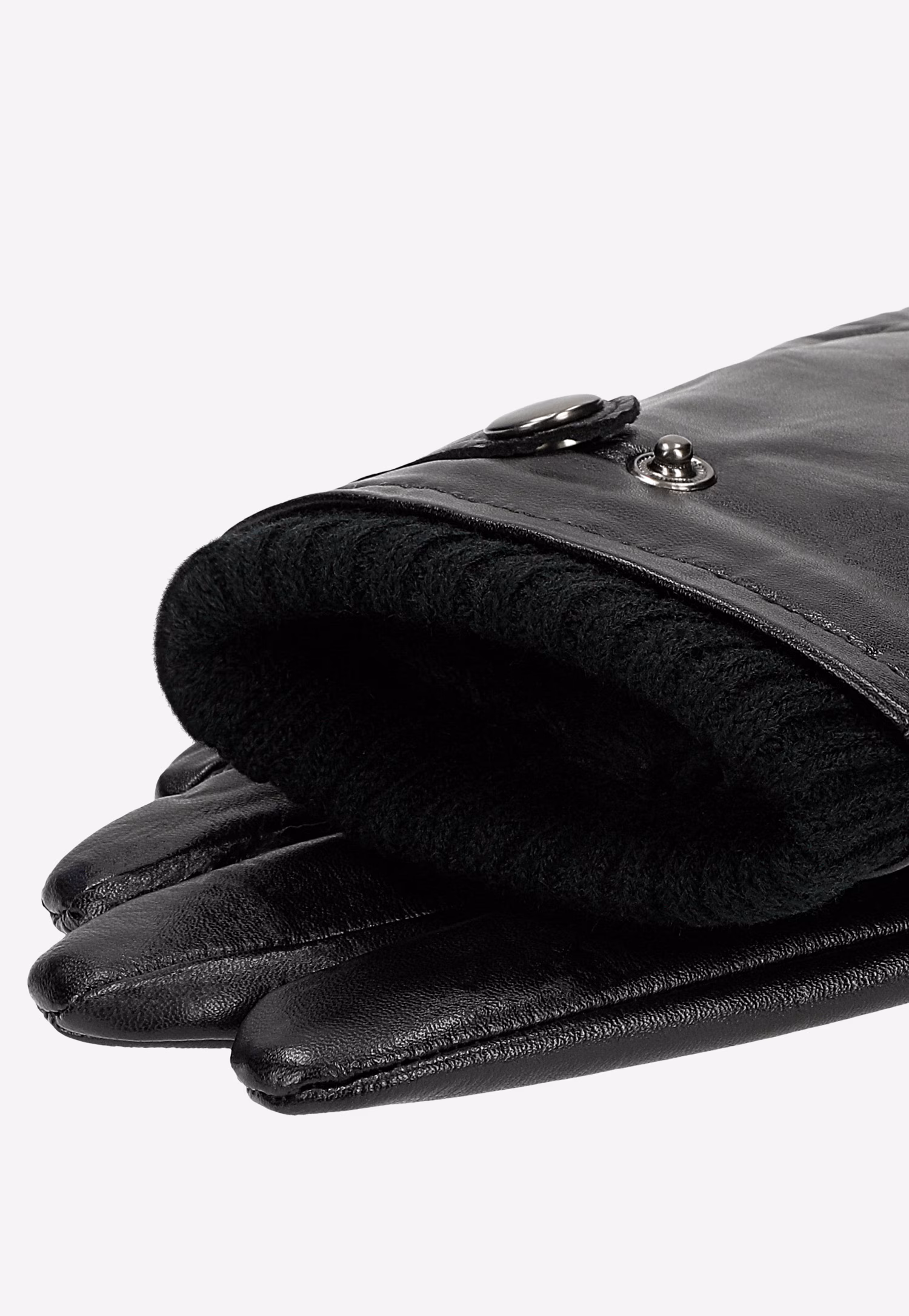 Czarne rękawiczki męskie skórzane z regulacją szerokości