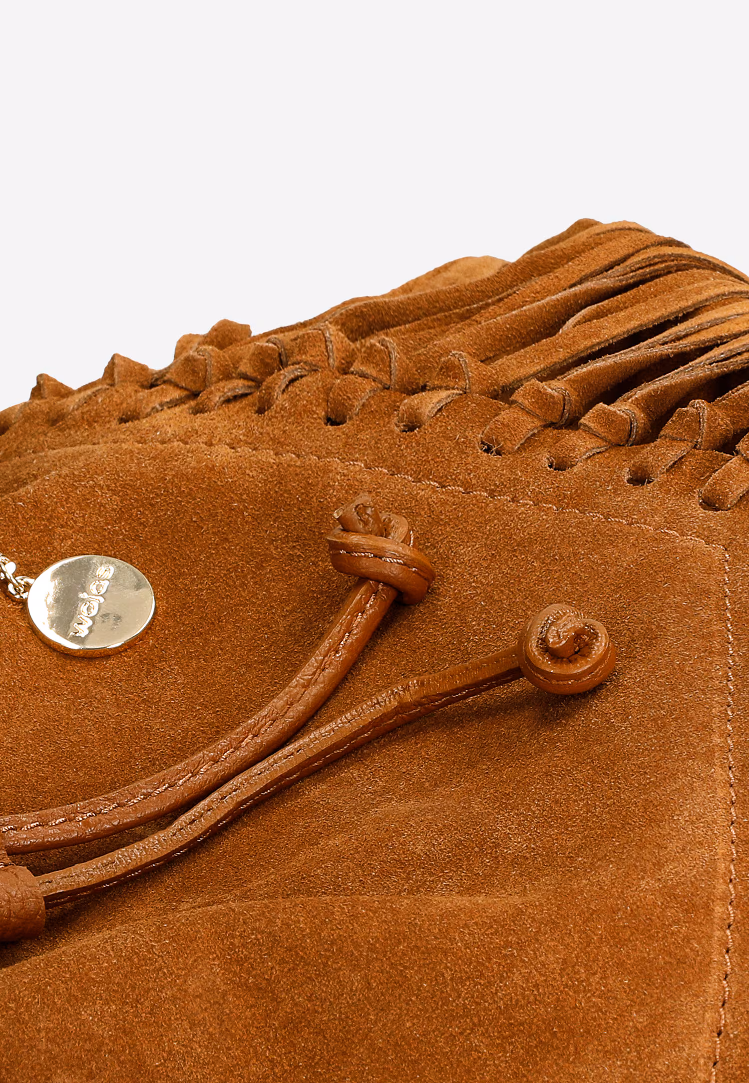 Beżowa torebka damska boho z frędzlami