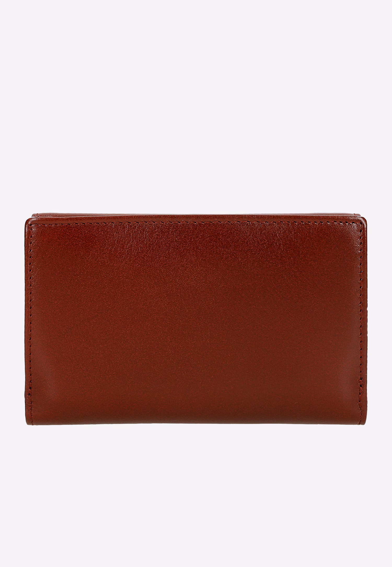 Czerwony skórzany portfel damski