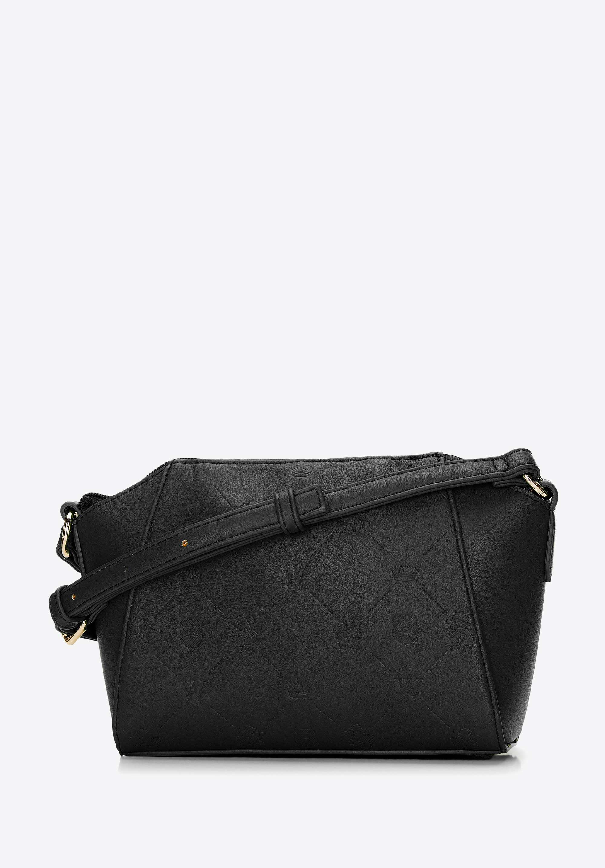 Torebka crossbody mała tłoczona w logo