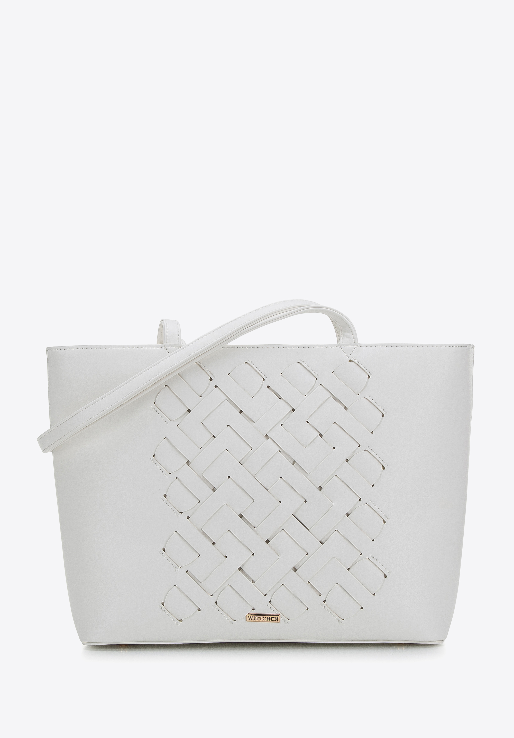 Torebka shopperka z plecionką