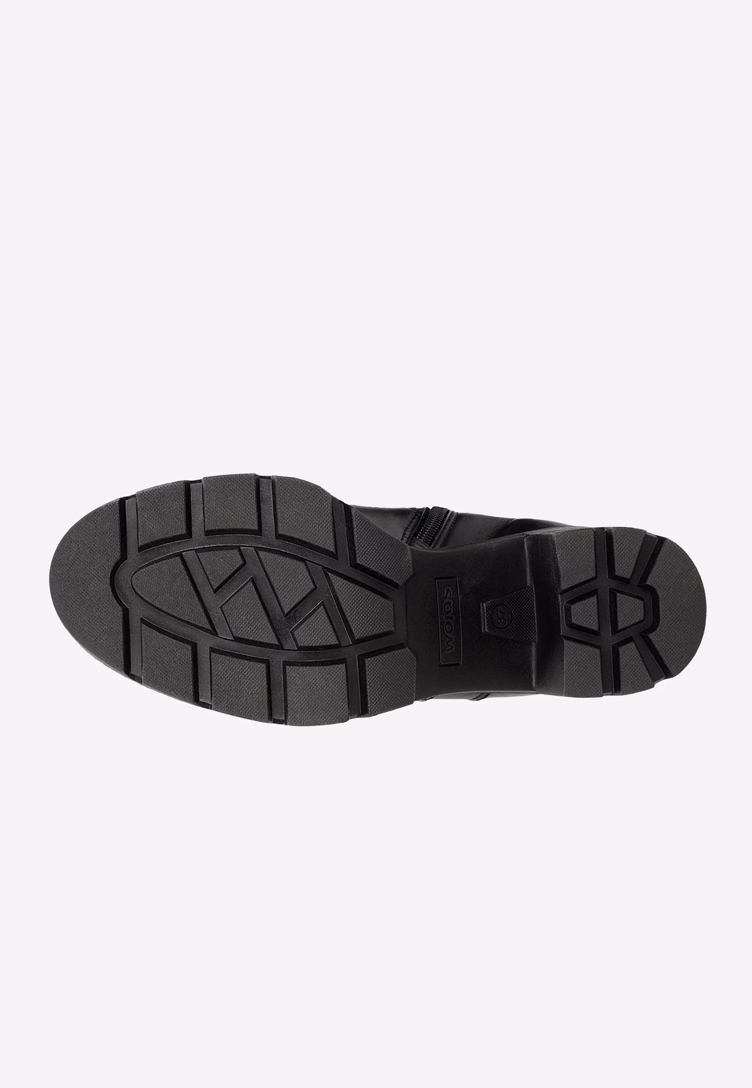 Czarne kozaki damskie na szerokim obcasie