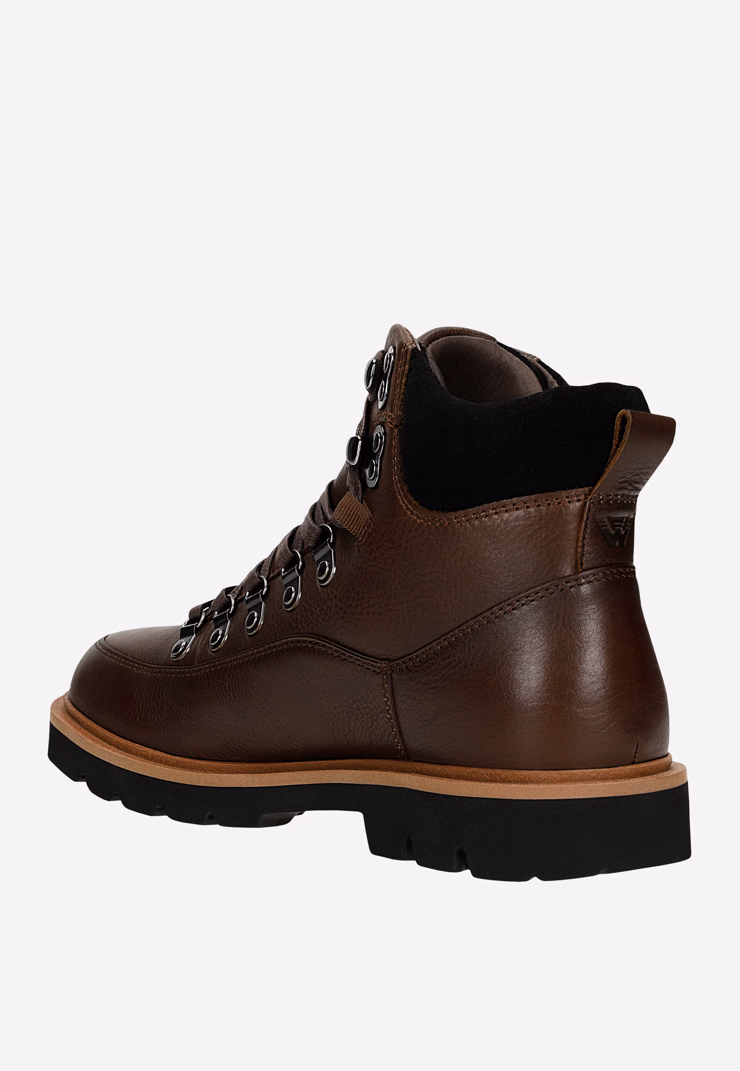 Brązowe workery męskie z czarnymi wstawkami