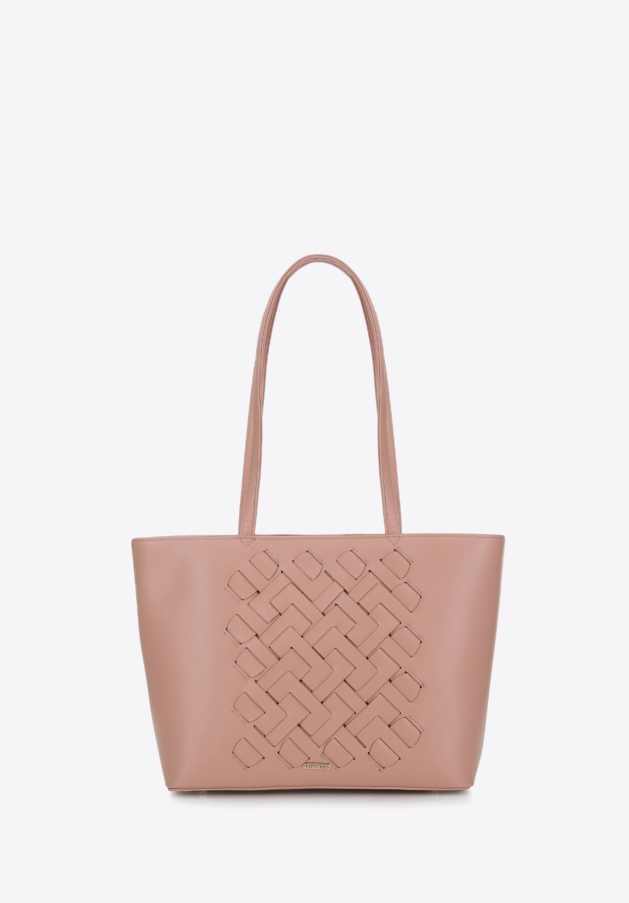 Torebka shopperka z plecionką