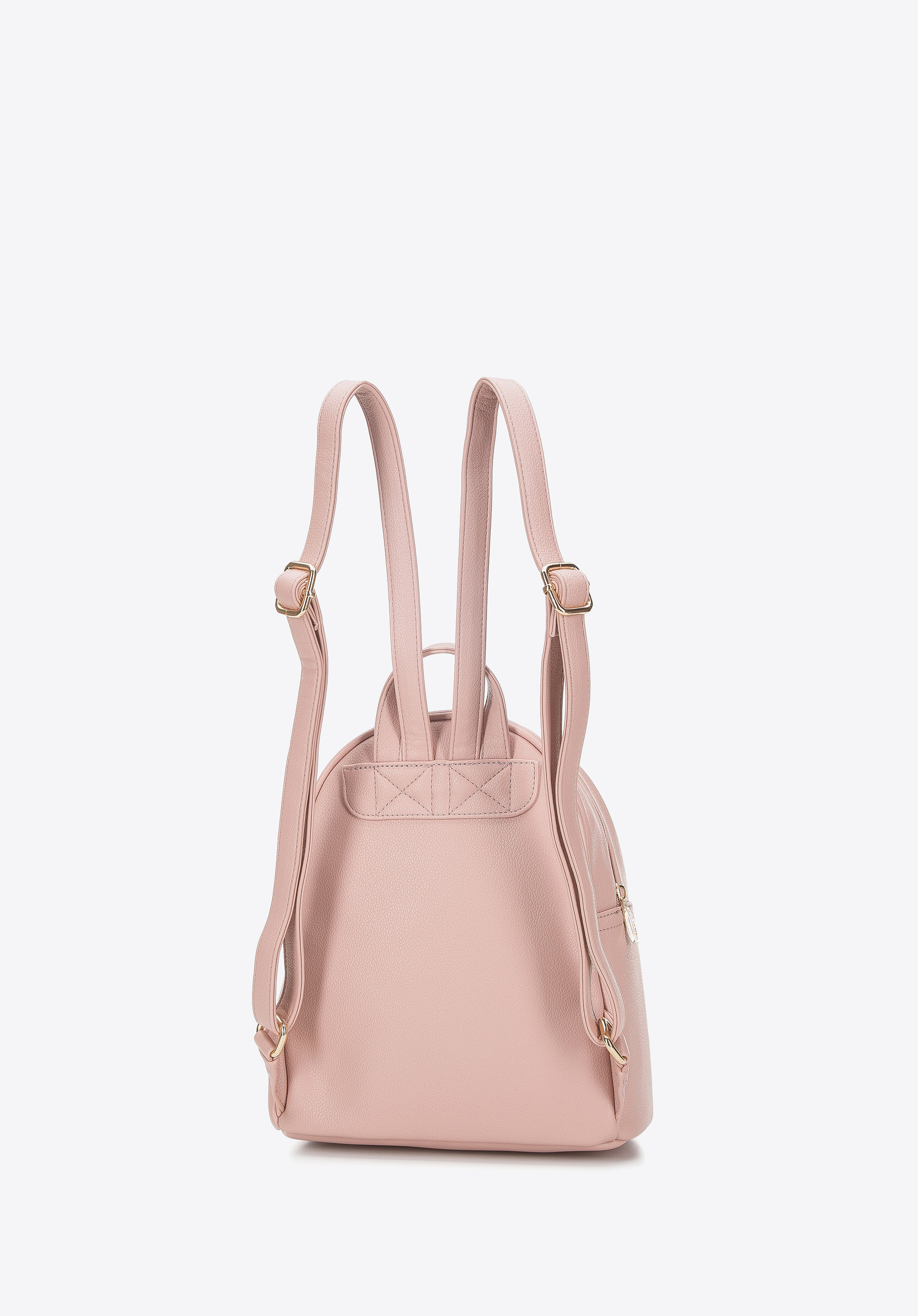 Damski plecak z ekoskóry z plecionką