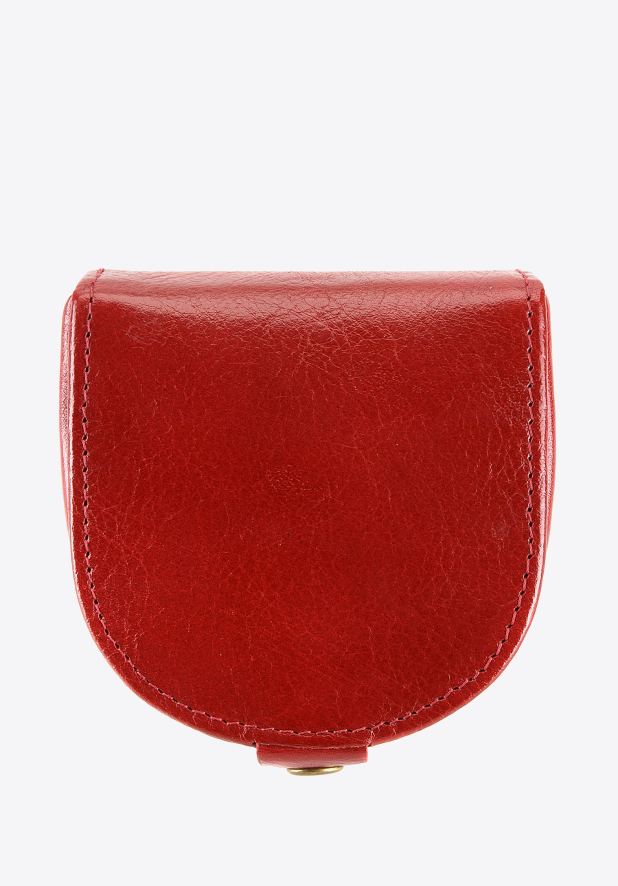 Damski portfel skórzany w kształcie podkowy