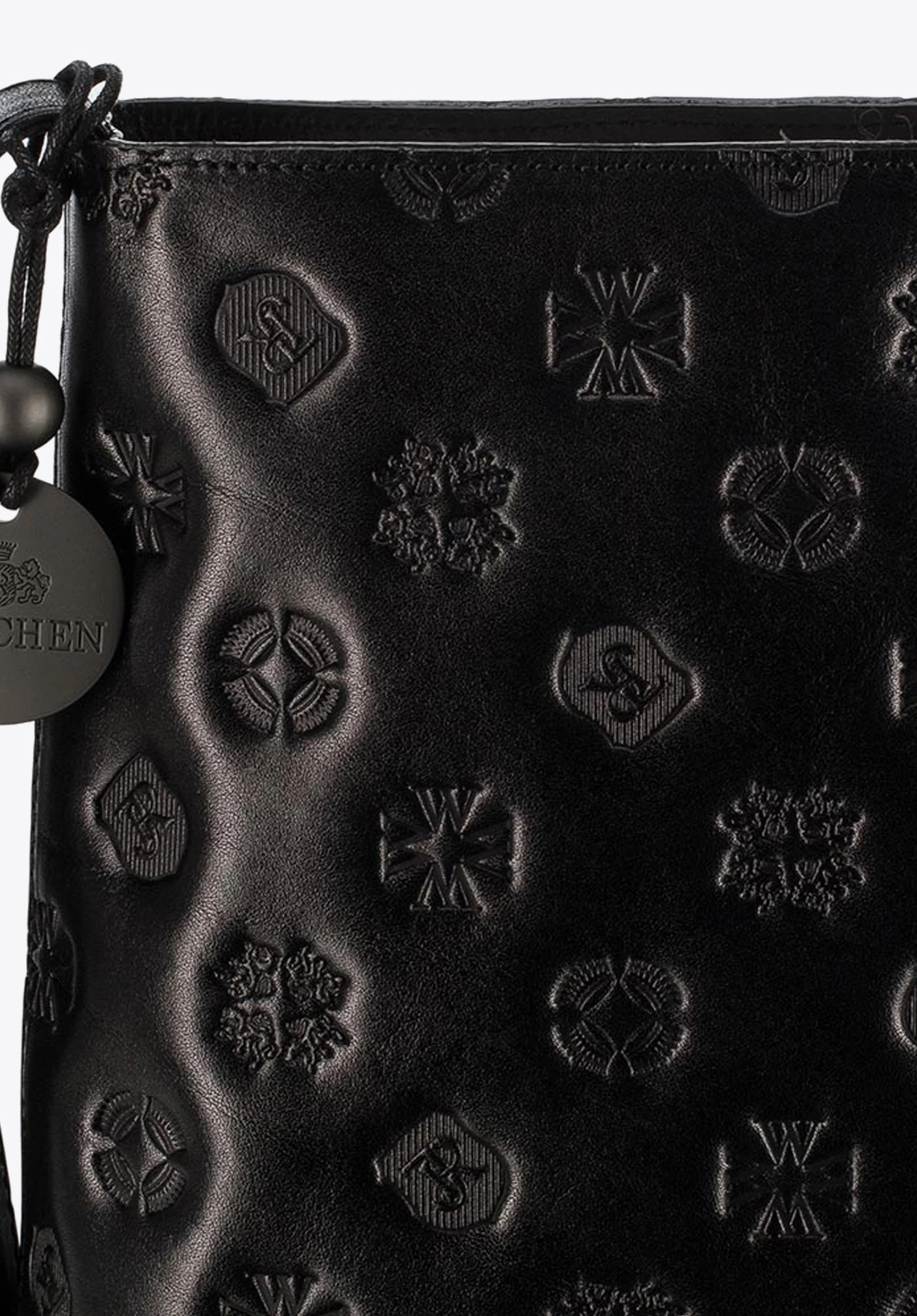 Damska listonoszka skórzana z monogramem duża