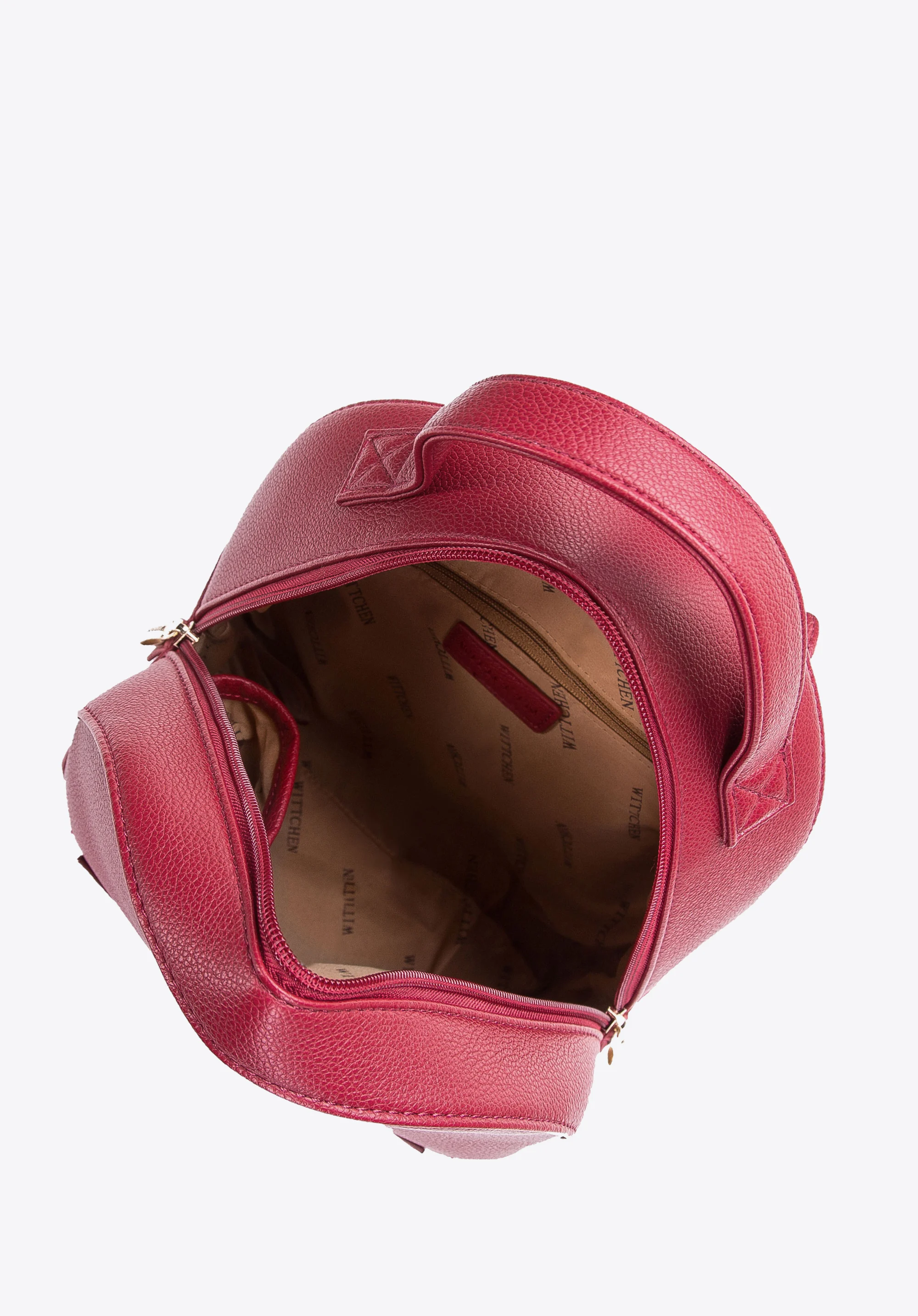 Damski plecak z ekoskóry zaokrąglony mały