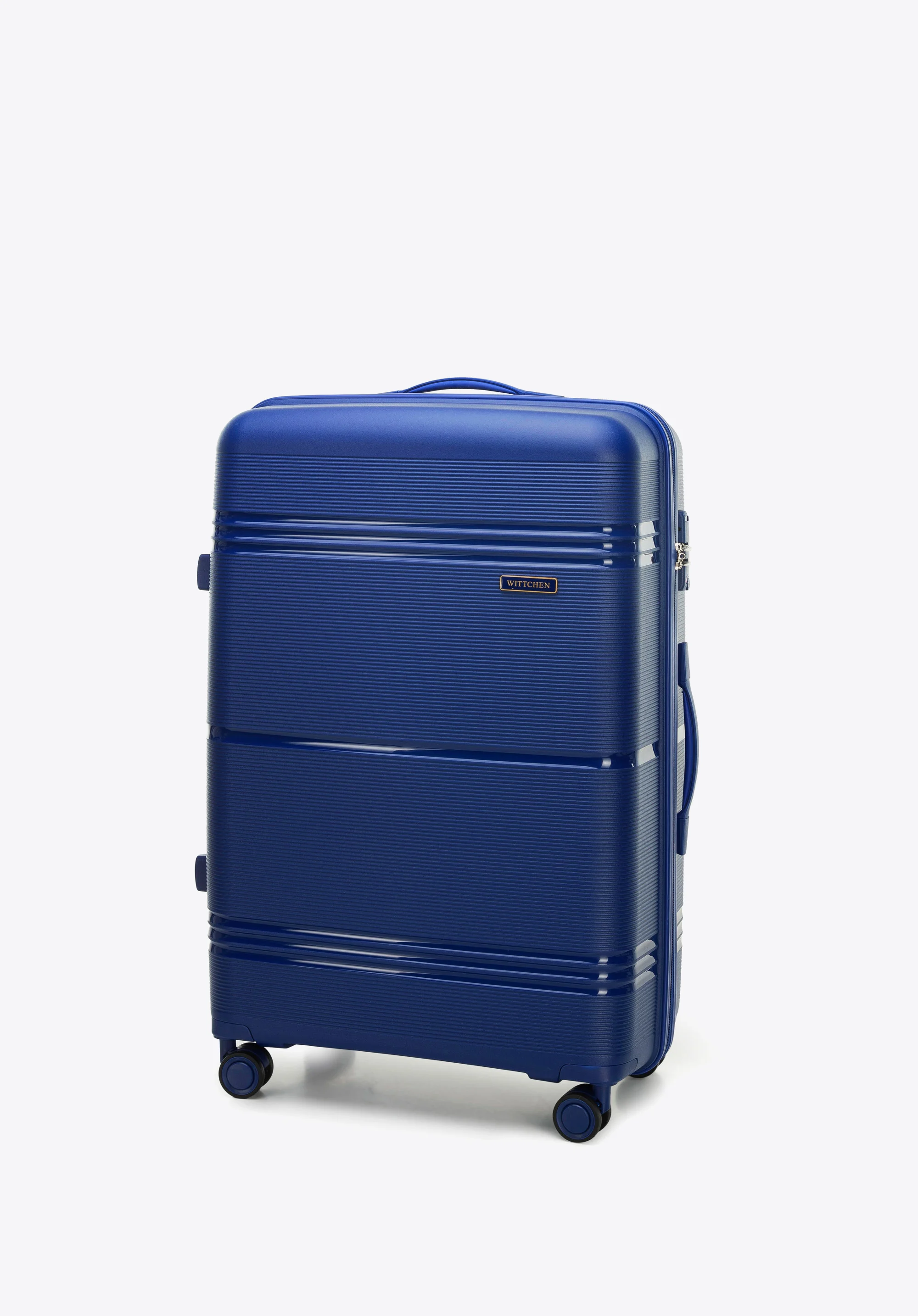 Średnia walizka z polipropylenu jednokolorowa