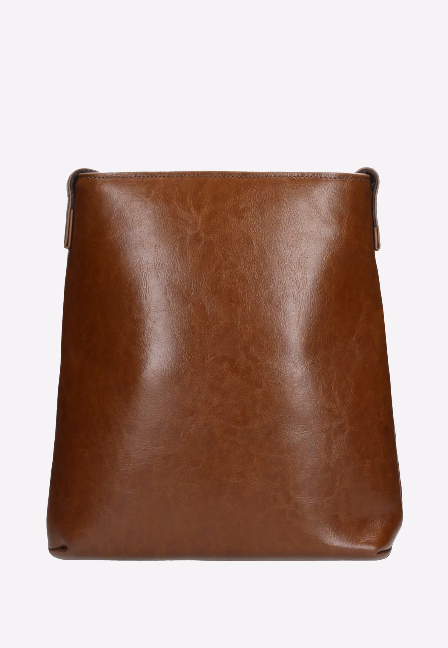 Brązowa listonoszka z dwoiny foliowanej