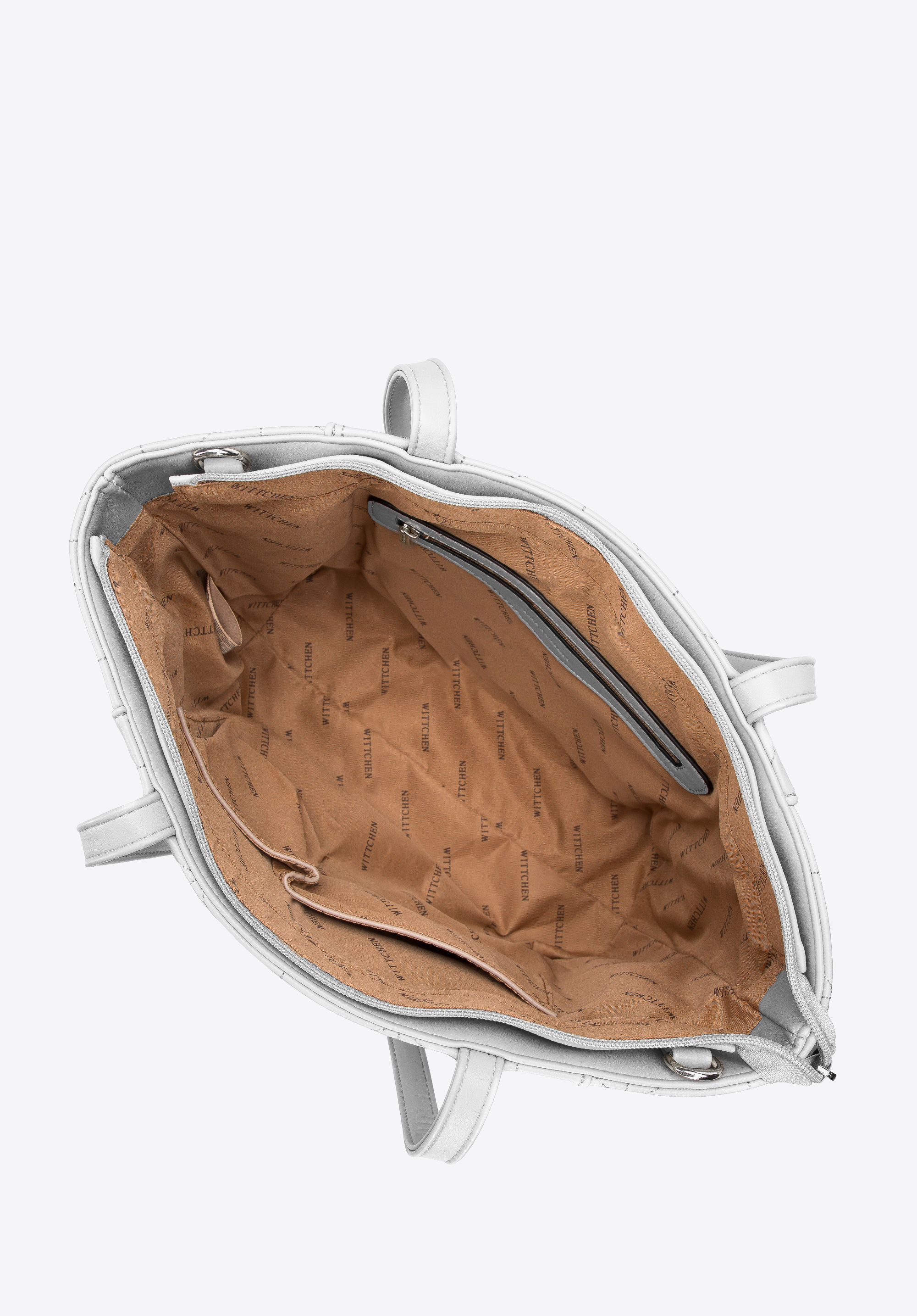 Torebka shopperka z ekoskóry pikowanej w trójkąty