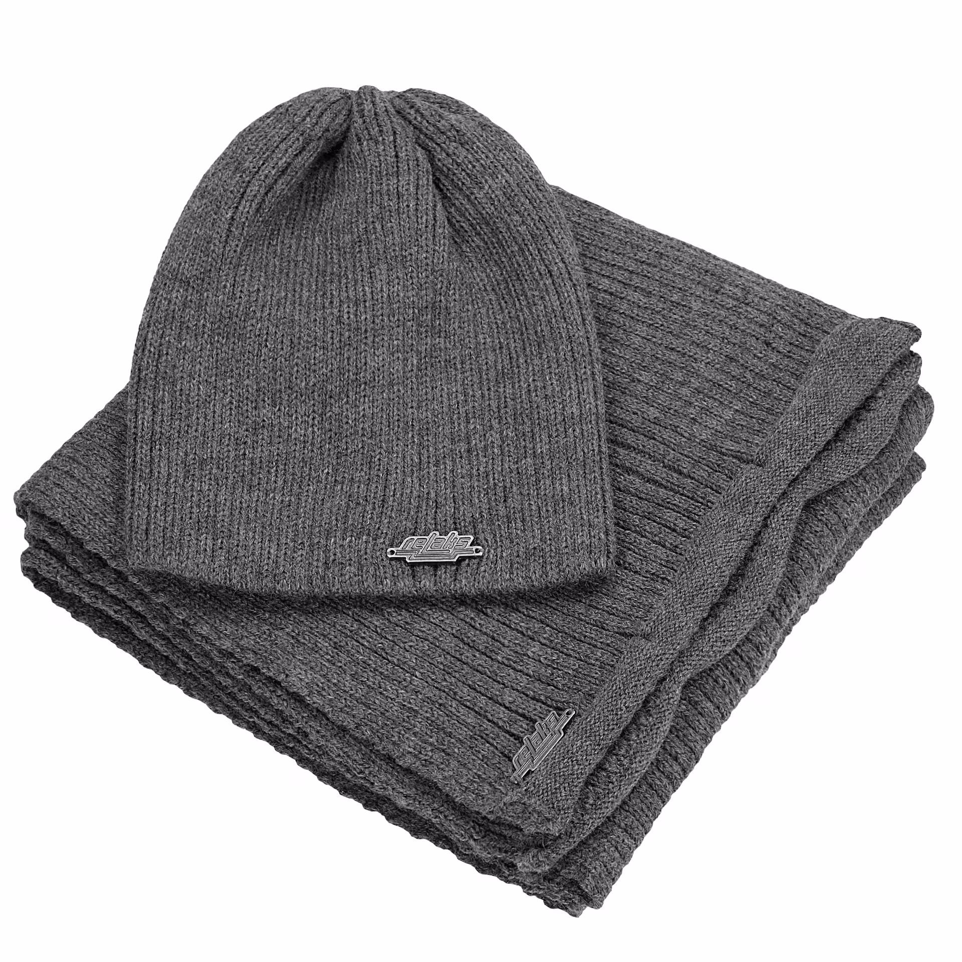 Granatowy zestaw RELAKS czapka + szalik