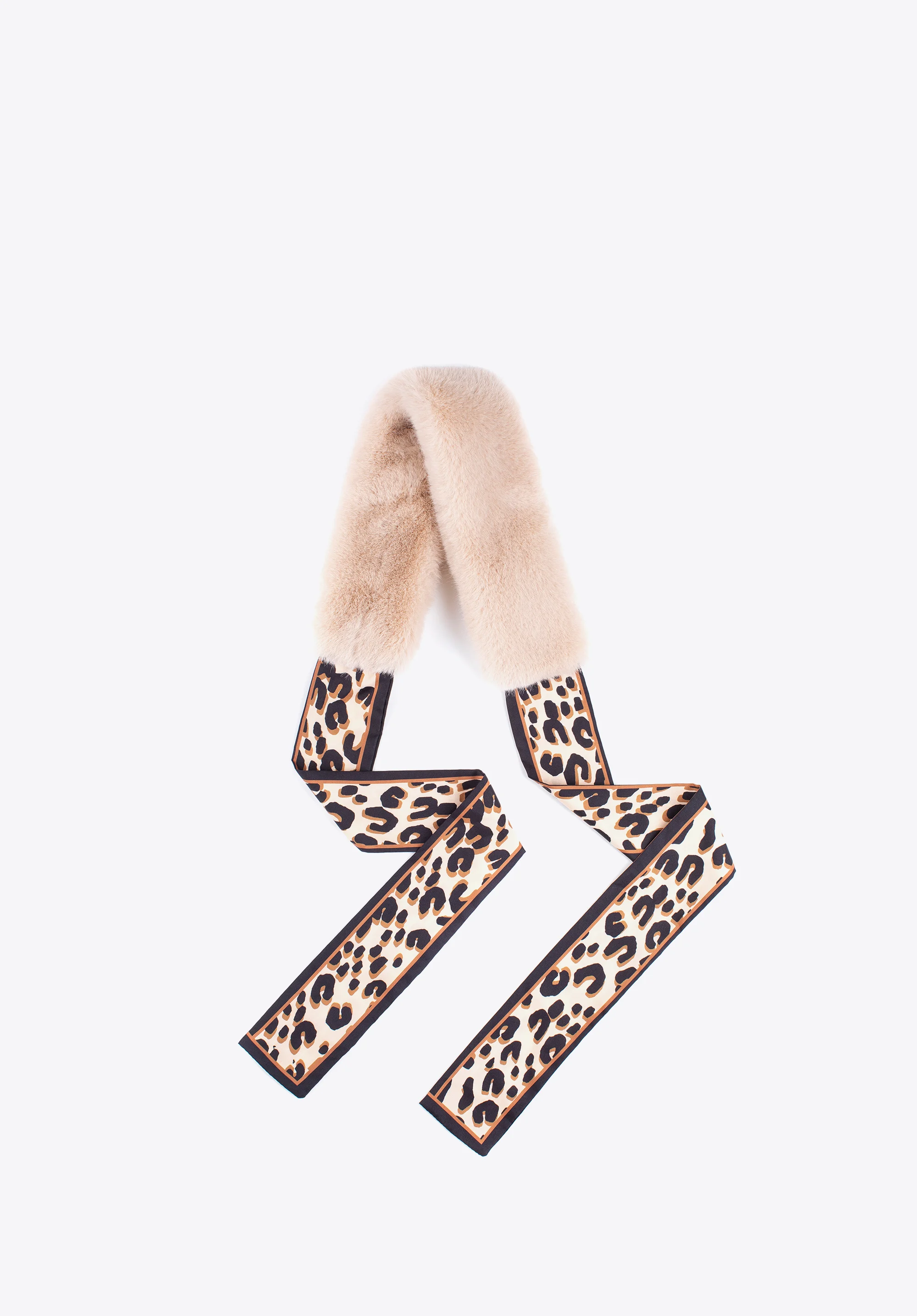 Damski szalik ze sztucznym futerkiem