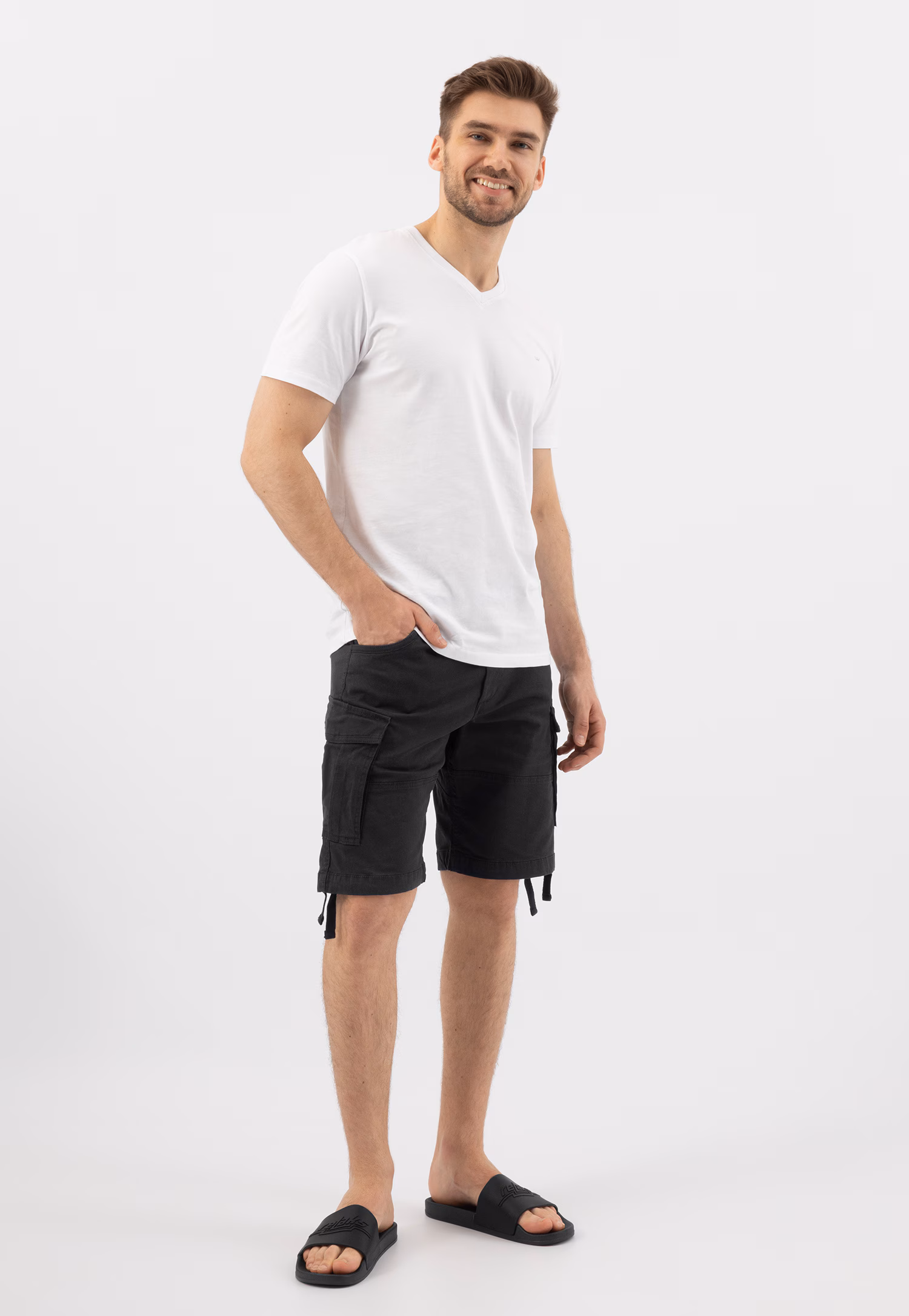 Czarne klapki męskie RELAKS