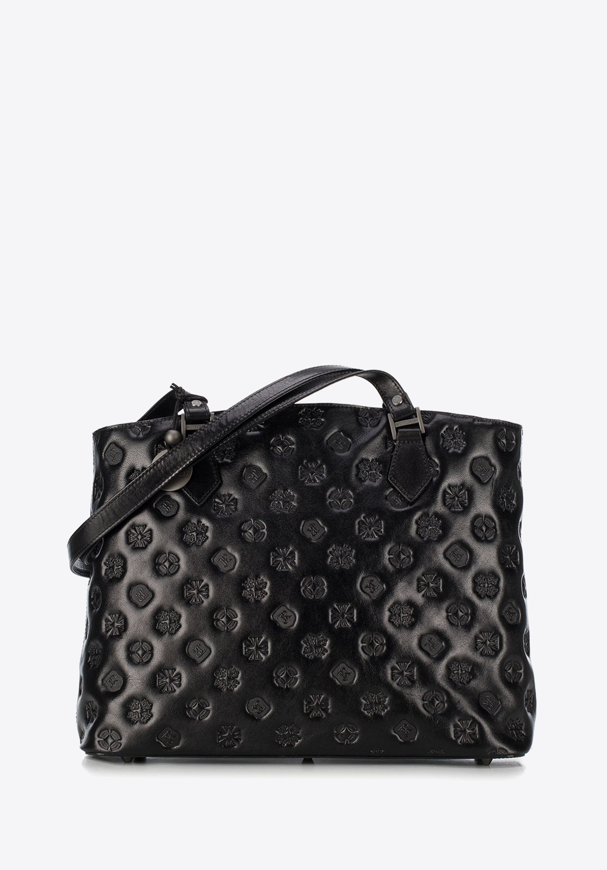 Torebka shopperka skórzana wytłaczana