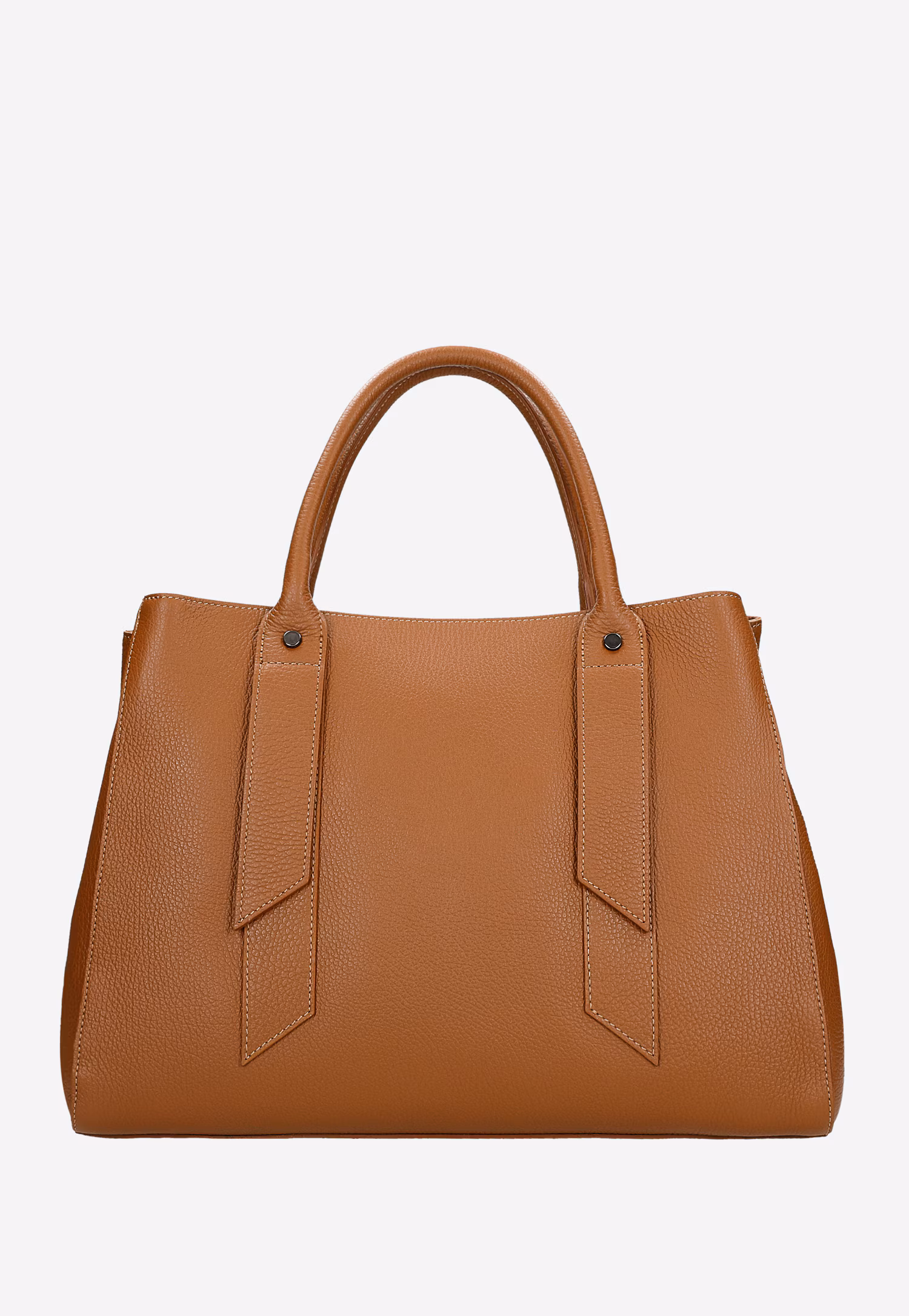 Skórzana brązowa torebka typu kuferek