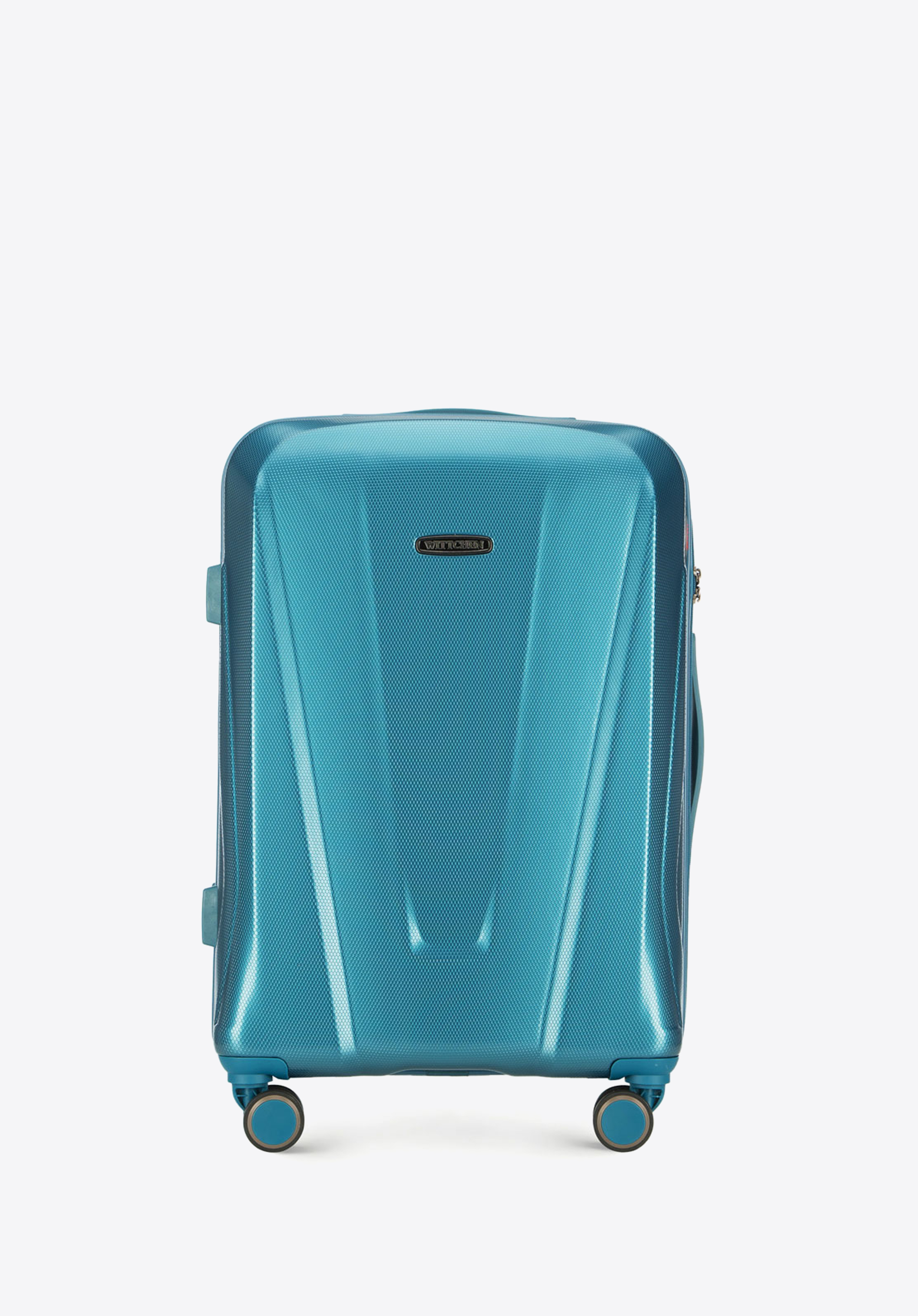 Walizka kabinowa z polikarbonu geometryczna