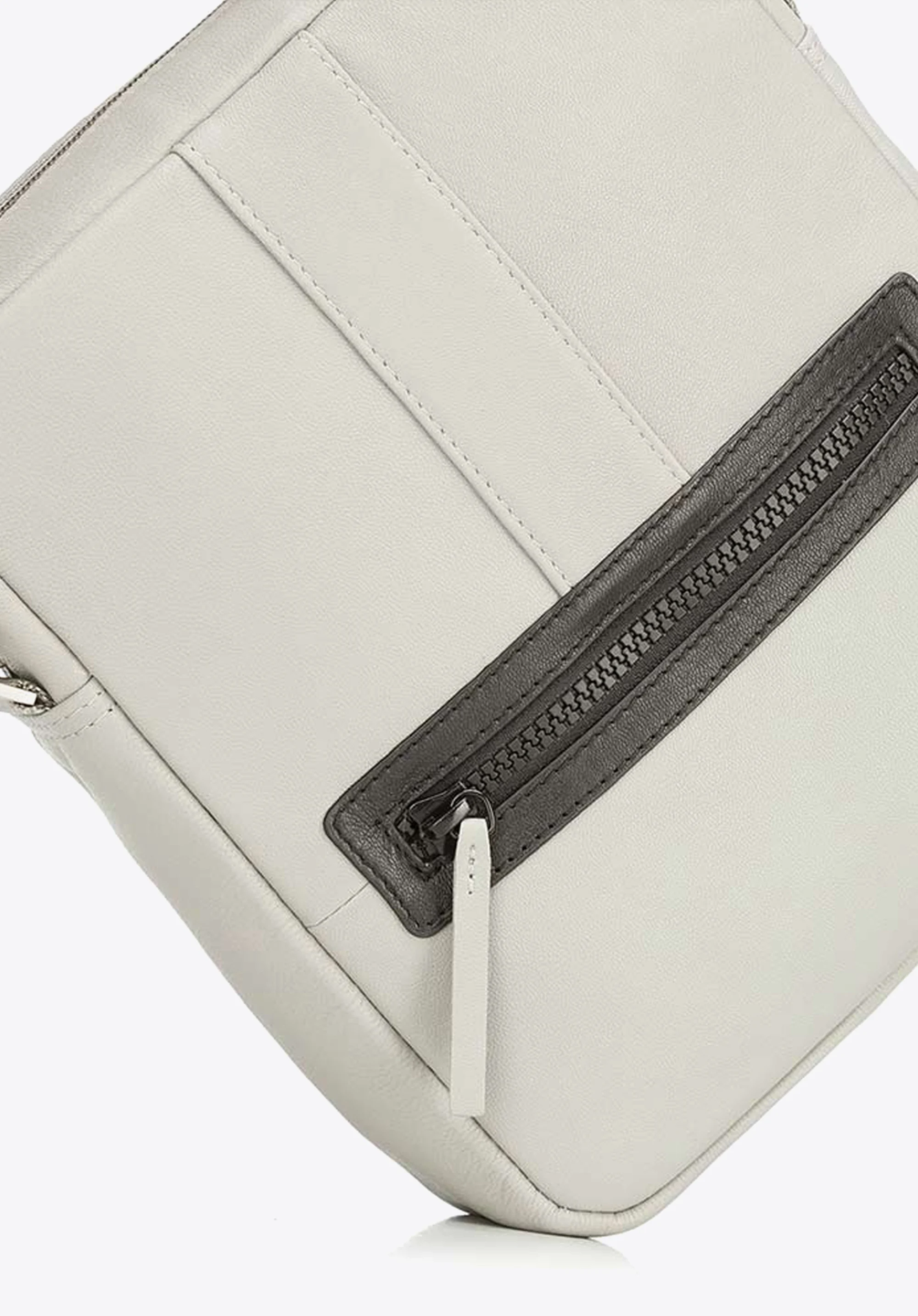 Męska listonoszka skórzana stębnowana mała