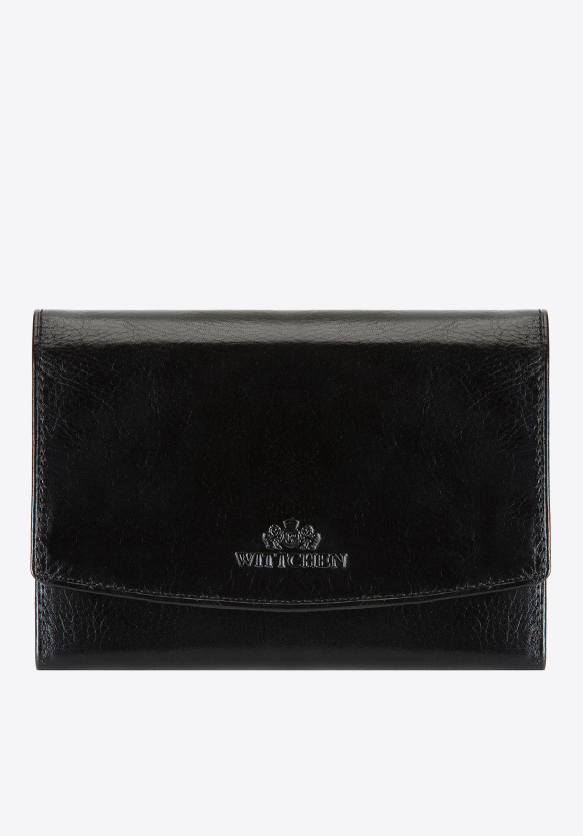 Damski portfel skórzany z kieszonką na bigiel