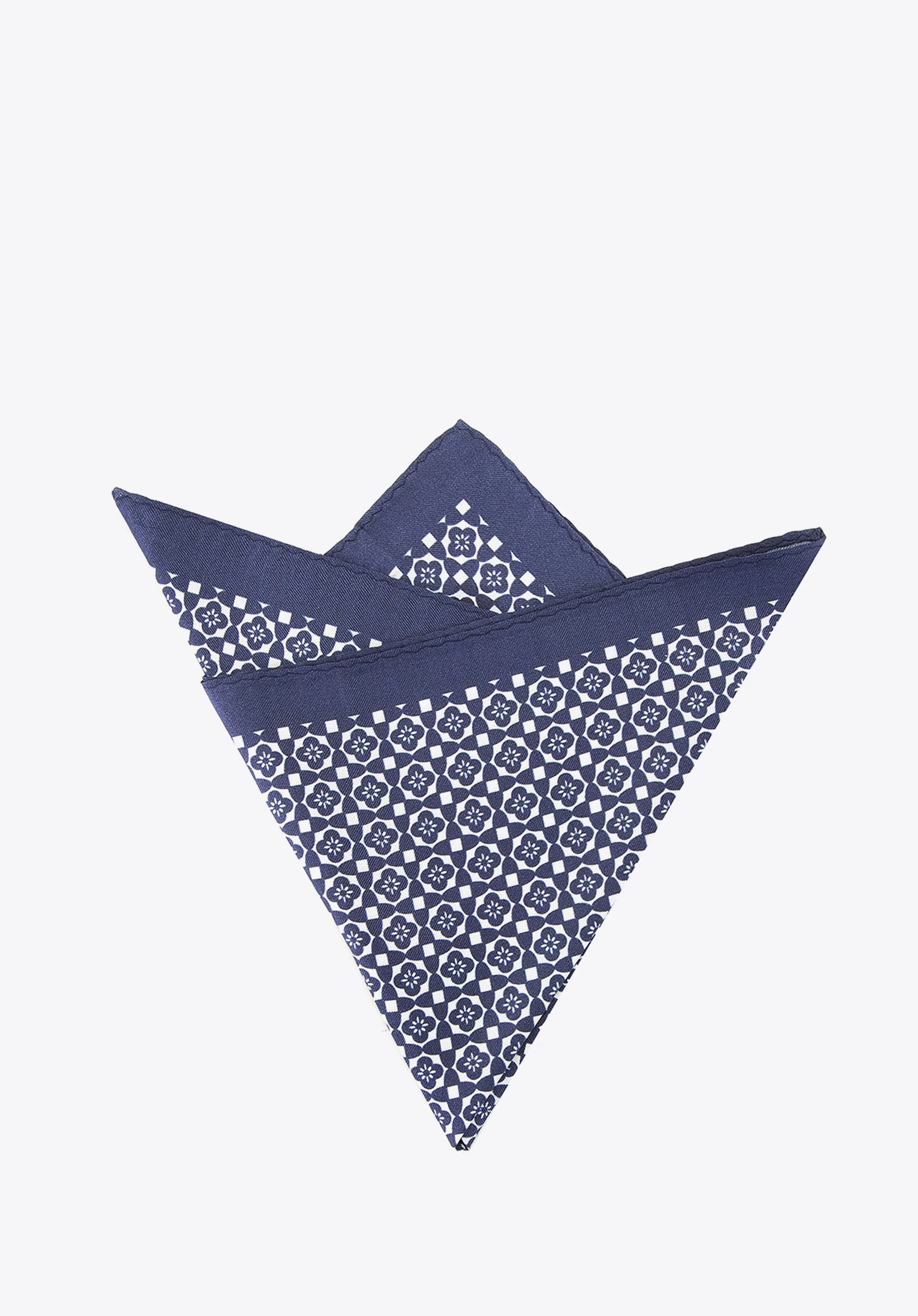 Poszetka z jedwabiu wzorzysta duża