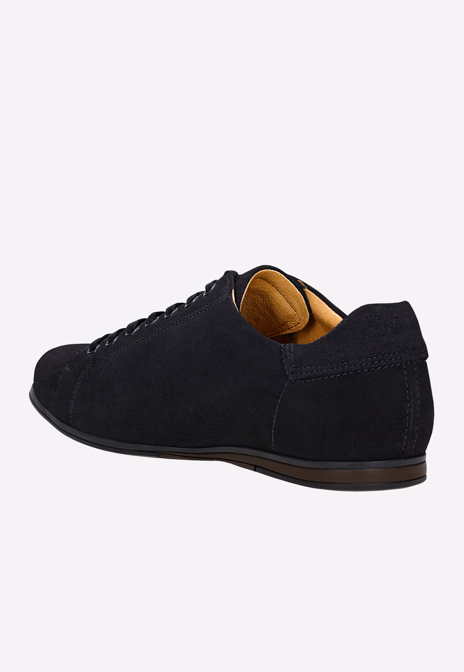 Granatowe sneakersy męskie z dwoiny welurowej