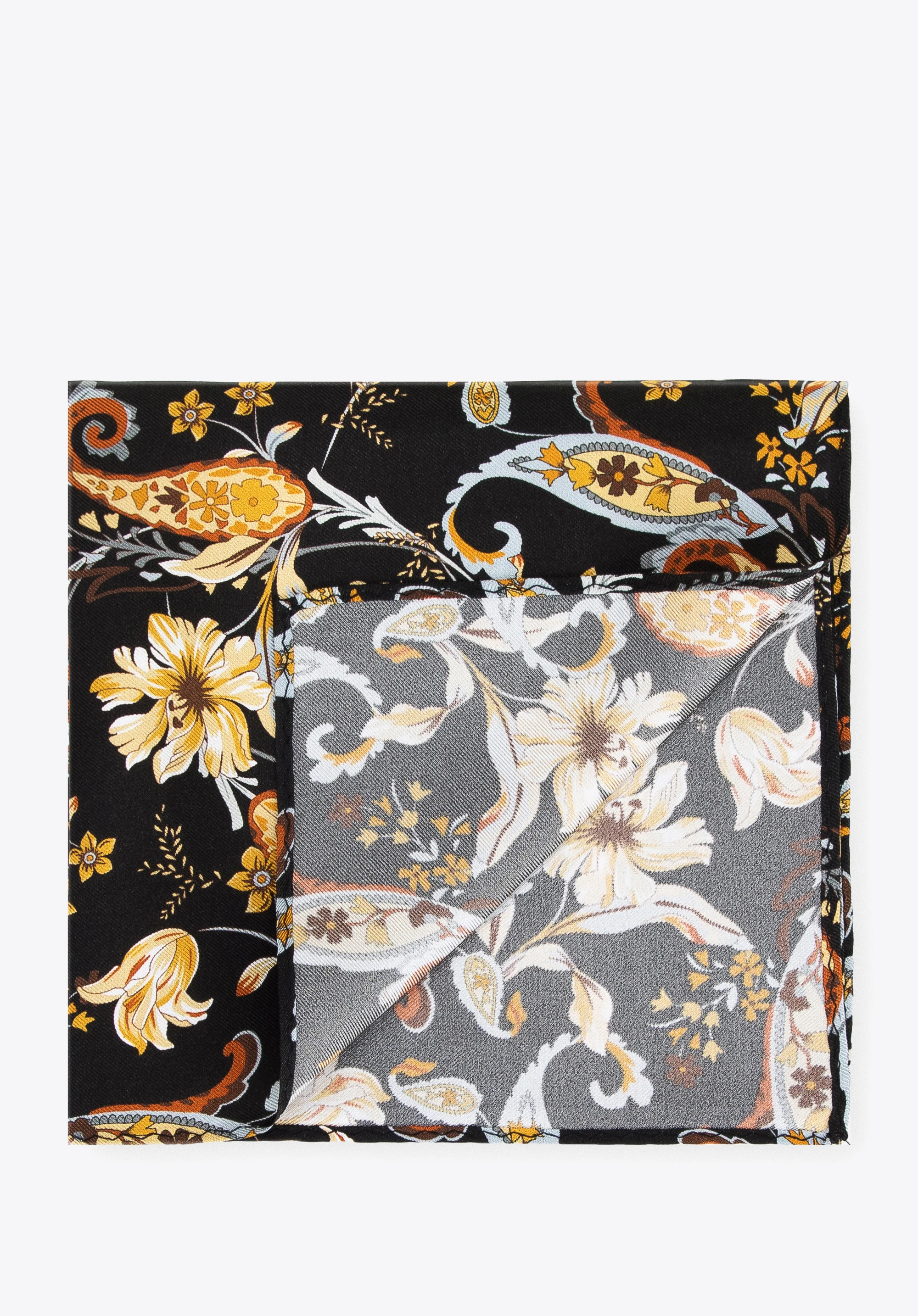 Poszetka jedwabna we wzory