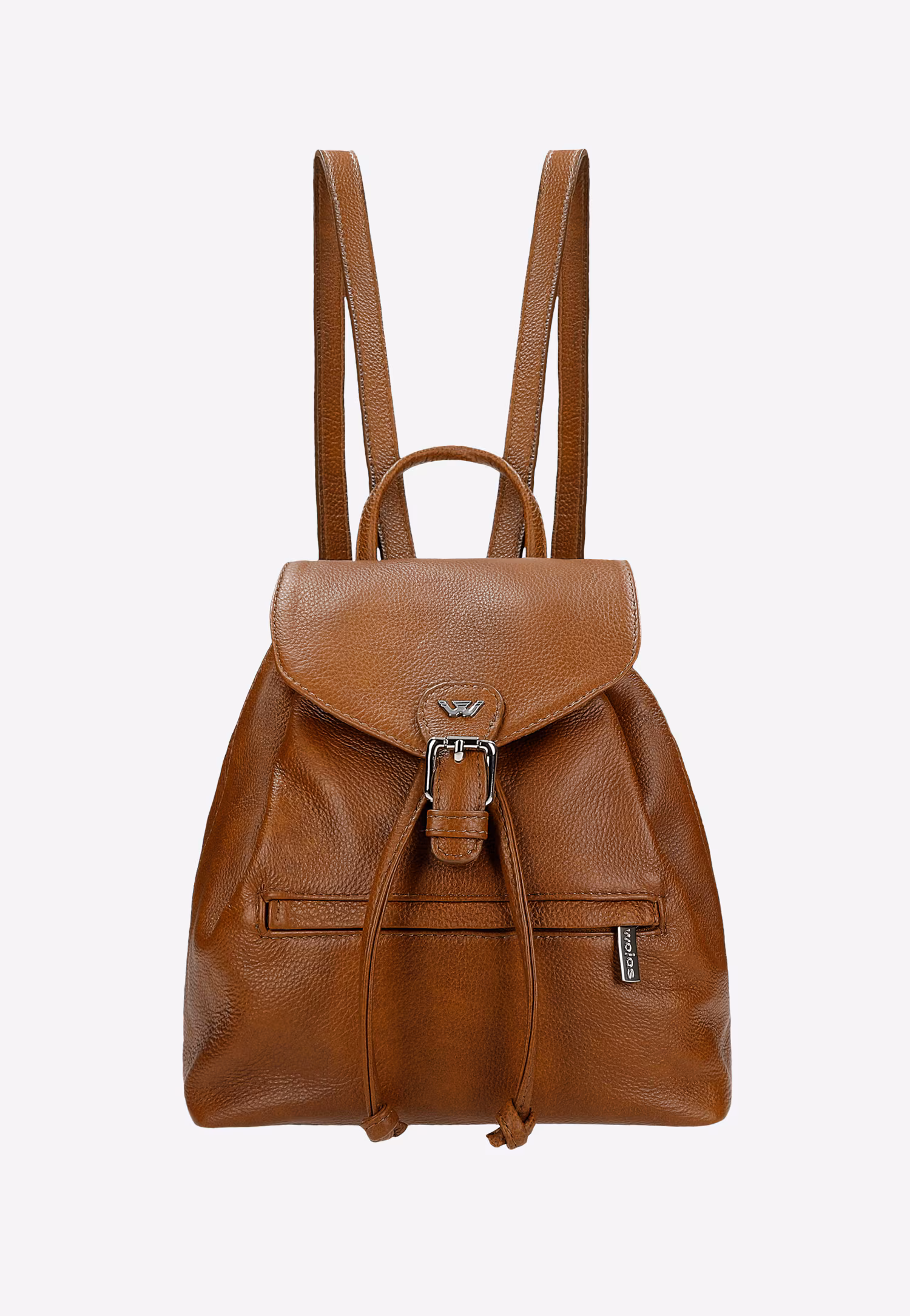 Brązowy plecak damski ze skóry licowej