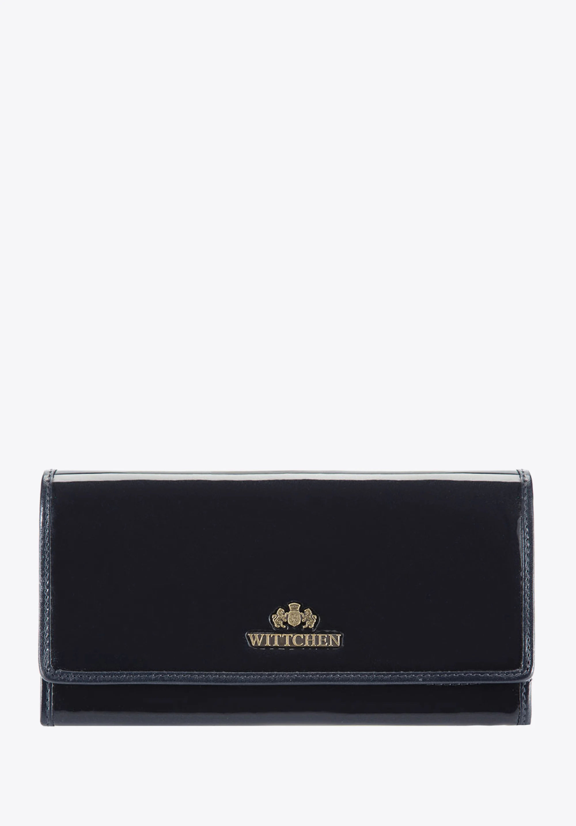 Damski portfel ze skóry lakierowany duży