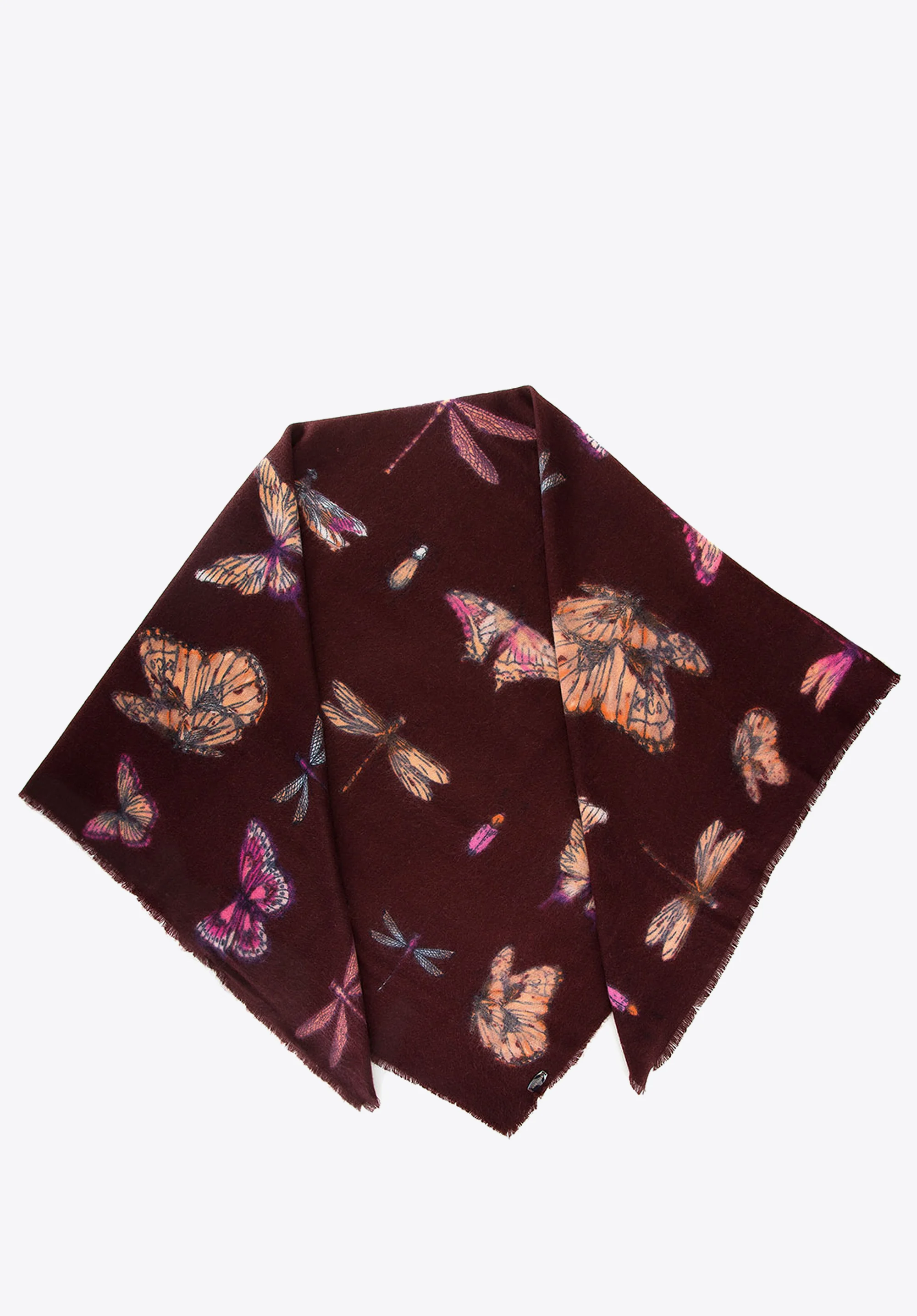 Damski szal we wzór motyli