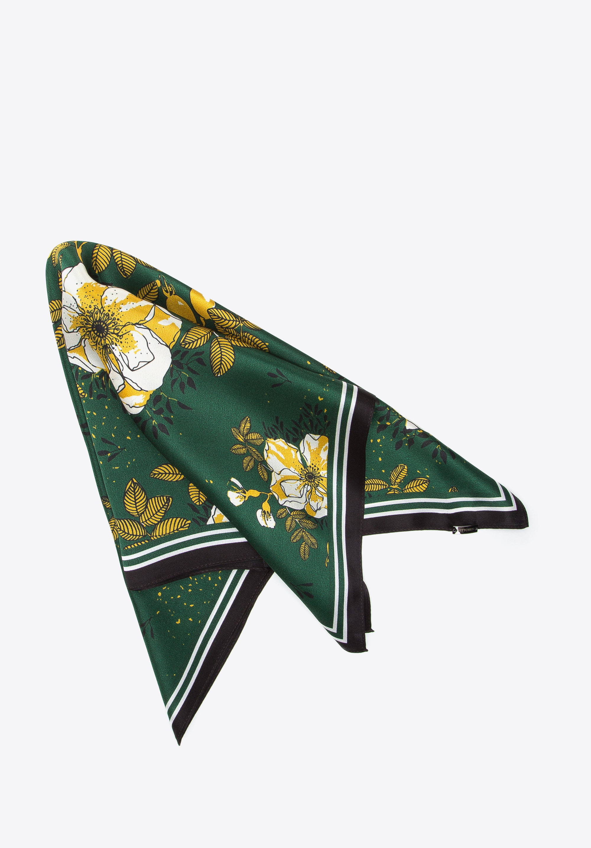 Damska apaszka jedwabna we wzory