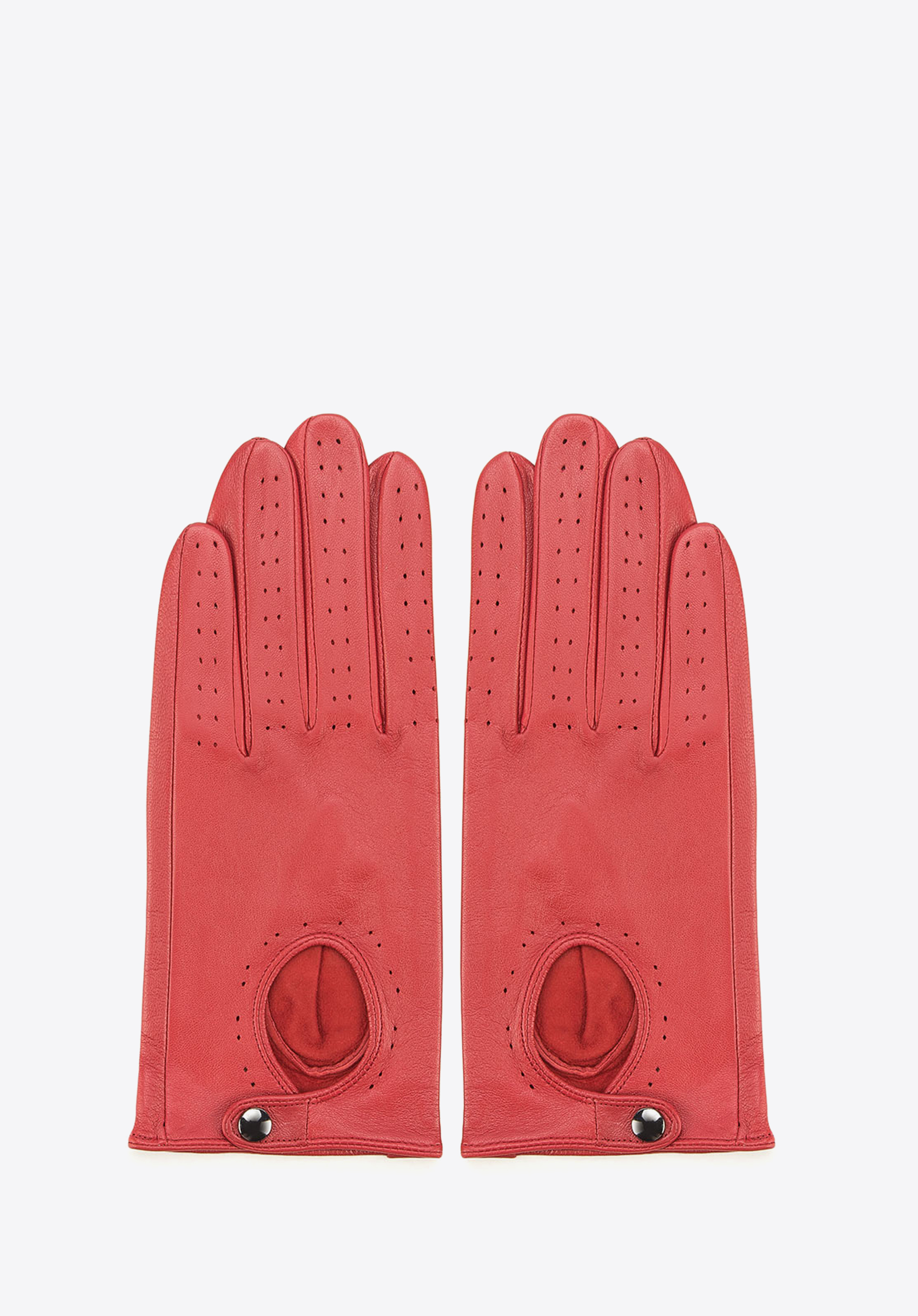 Damskie rękawiczki skórzane samochodowe