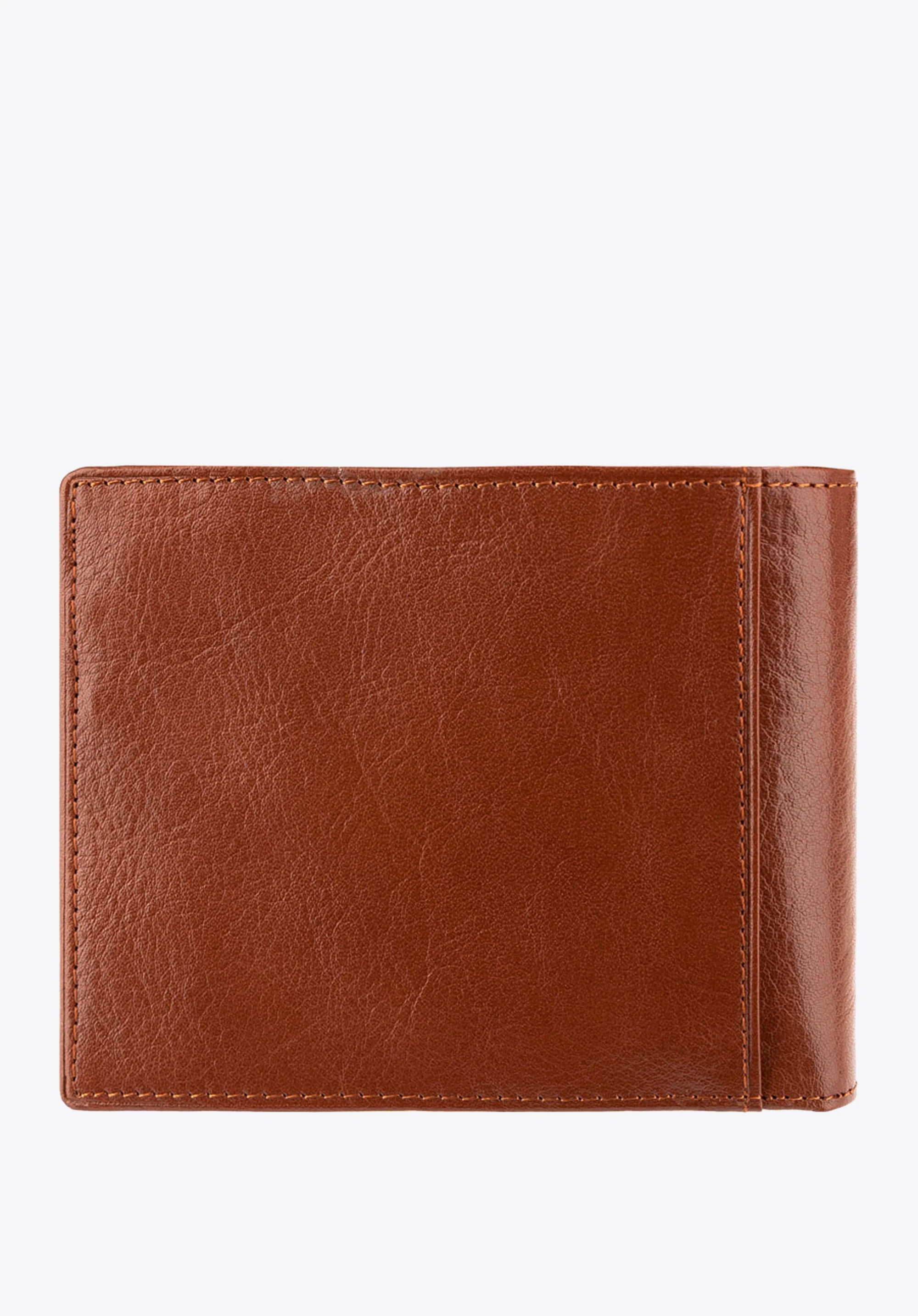 Męski portfel ze skóry z rozkładanym panelem