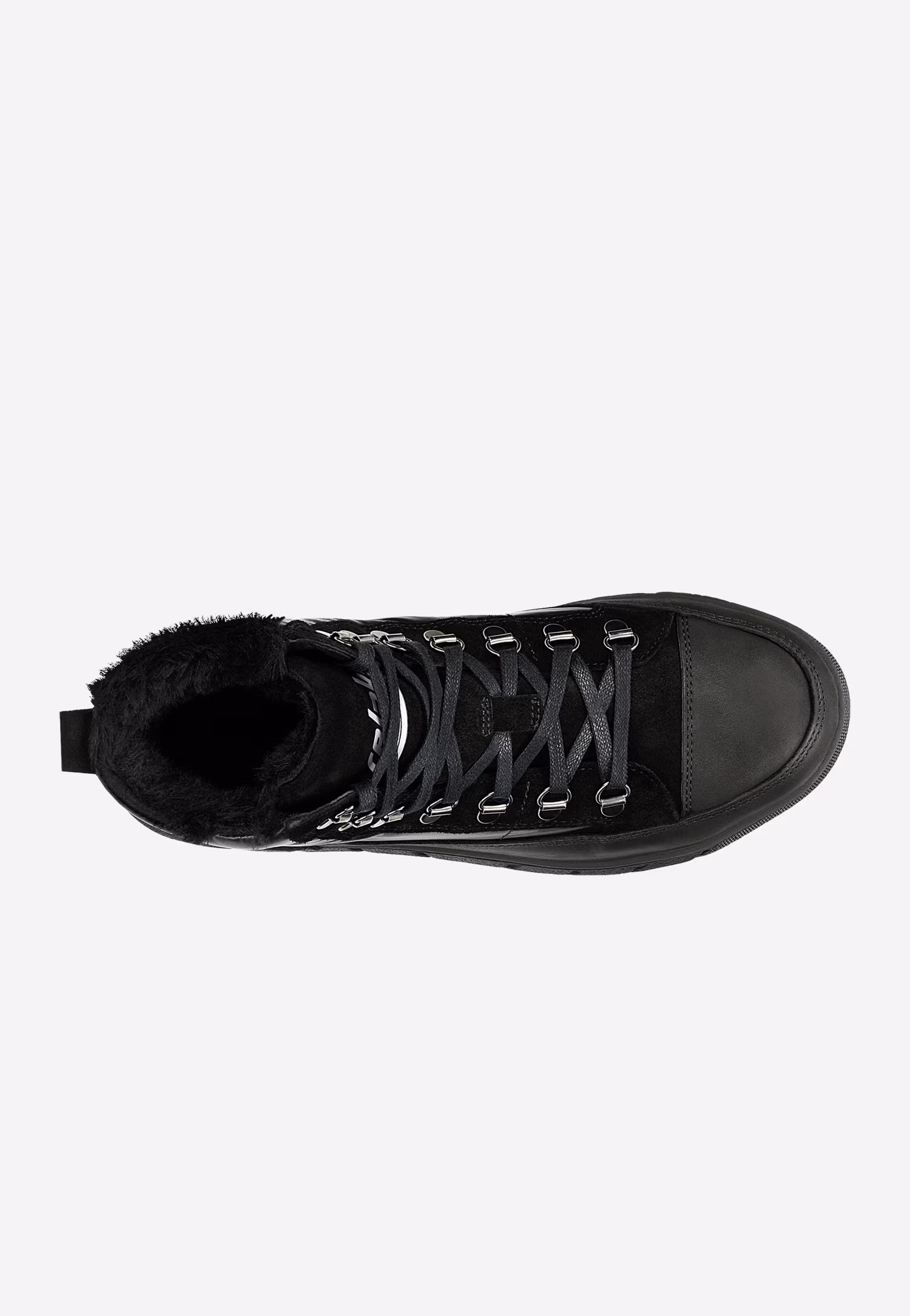 Czarne ocieplane trampki damskie RELAKS