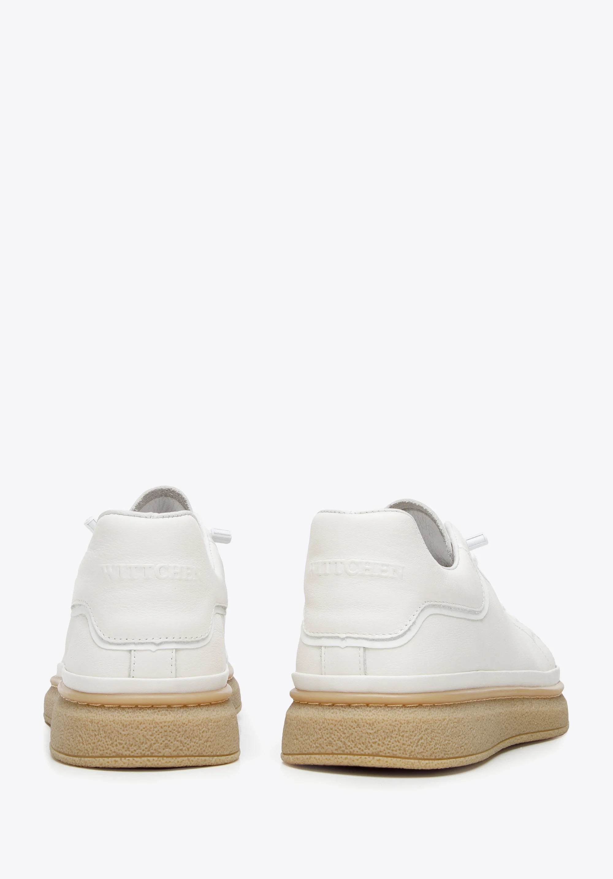 Męskie sneakersy skórzane na jasnej podeszwie