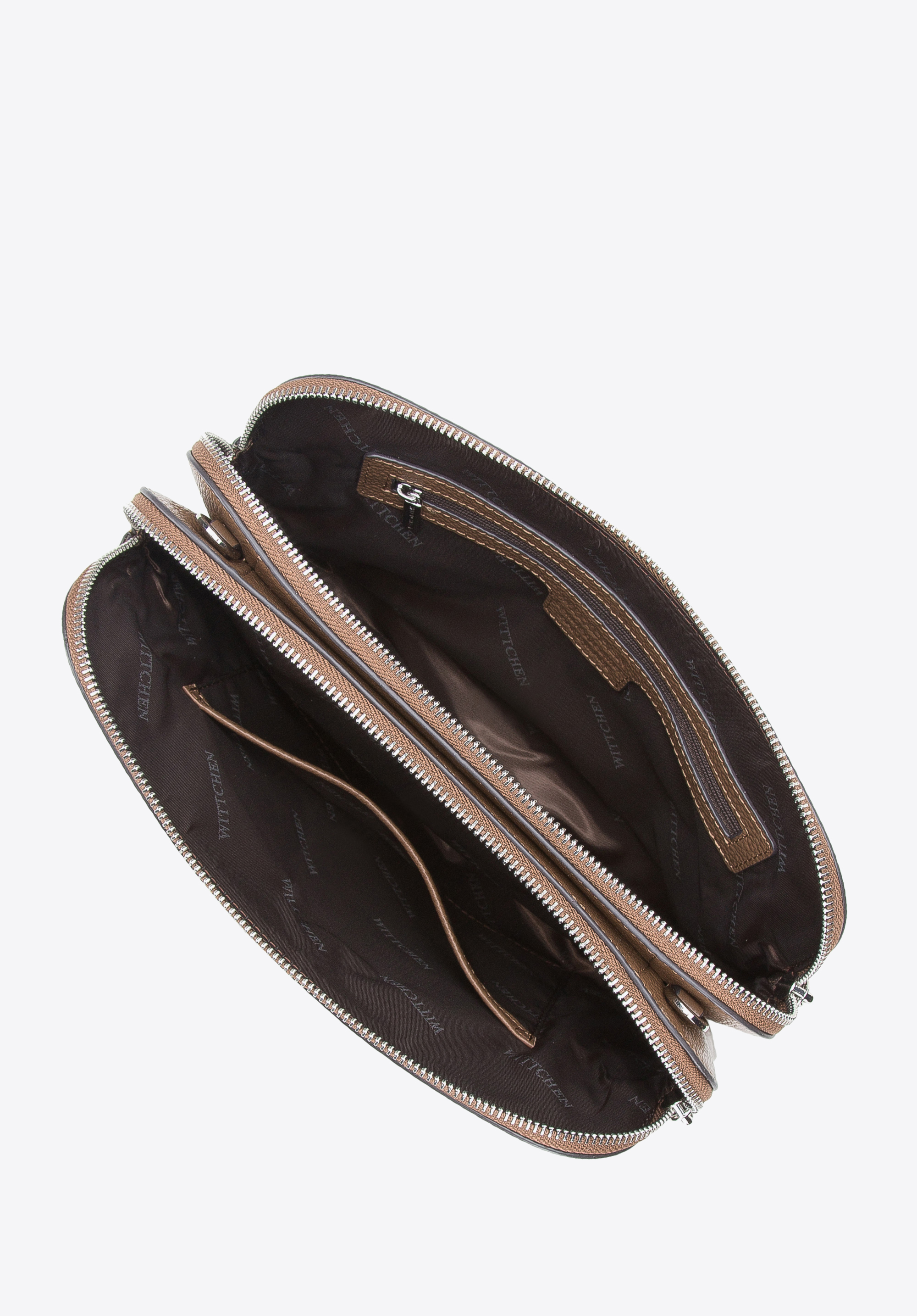 Damska listonoszka skórzana z dwiema komorami