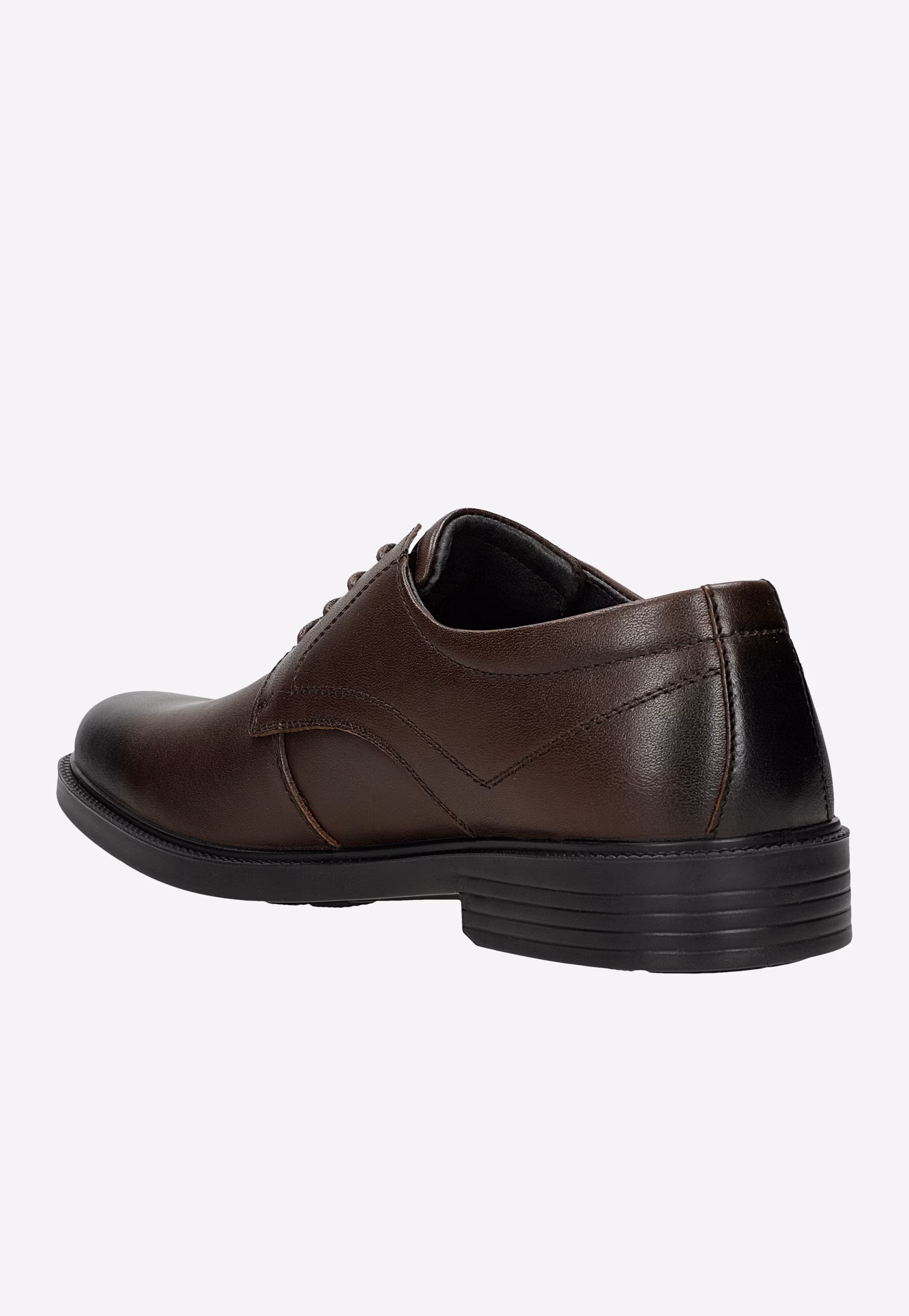 Czarne wizytowe półbuty męskie ze skóry licowej