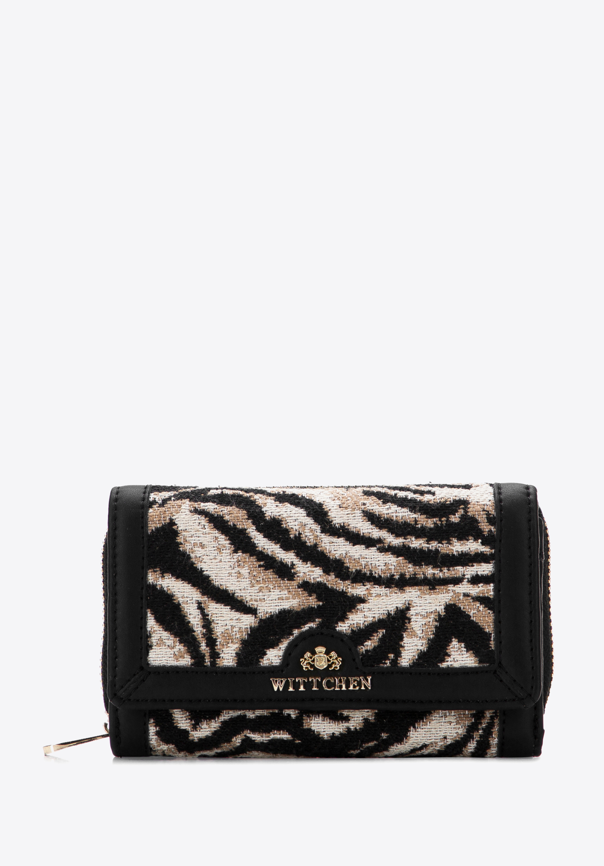 Damski portfel wzorzysty dwustronny