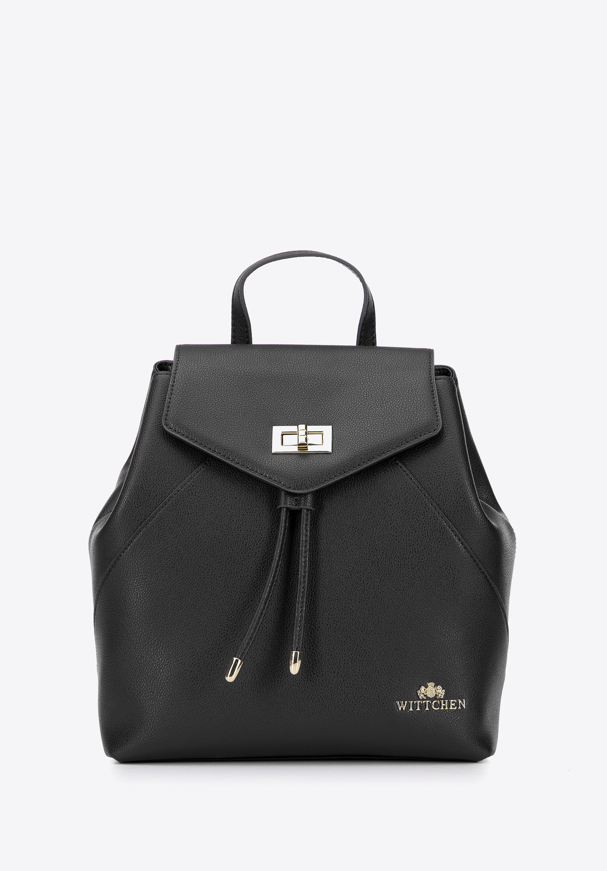 Damski plecak worek skórzany z przeszyciami