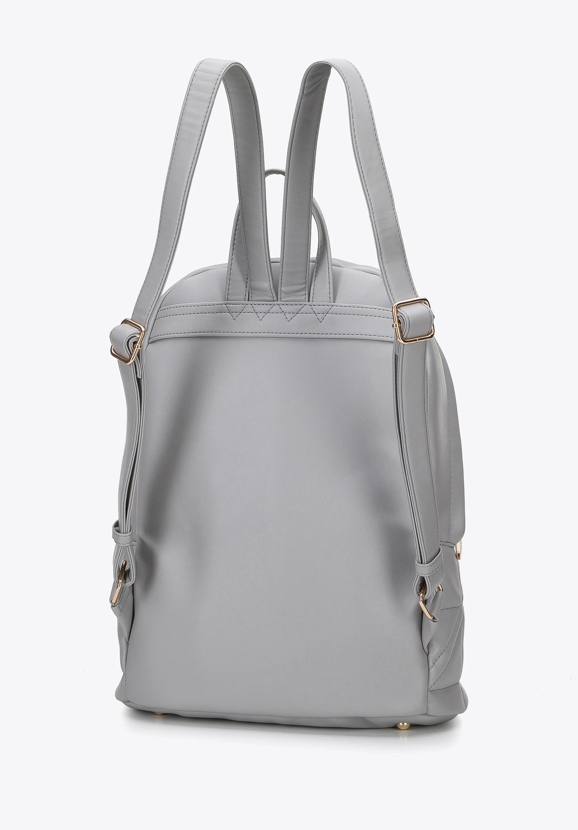 Damski plecak z pikowanej ekoskóry duży