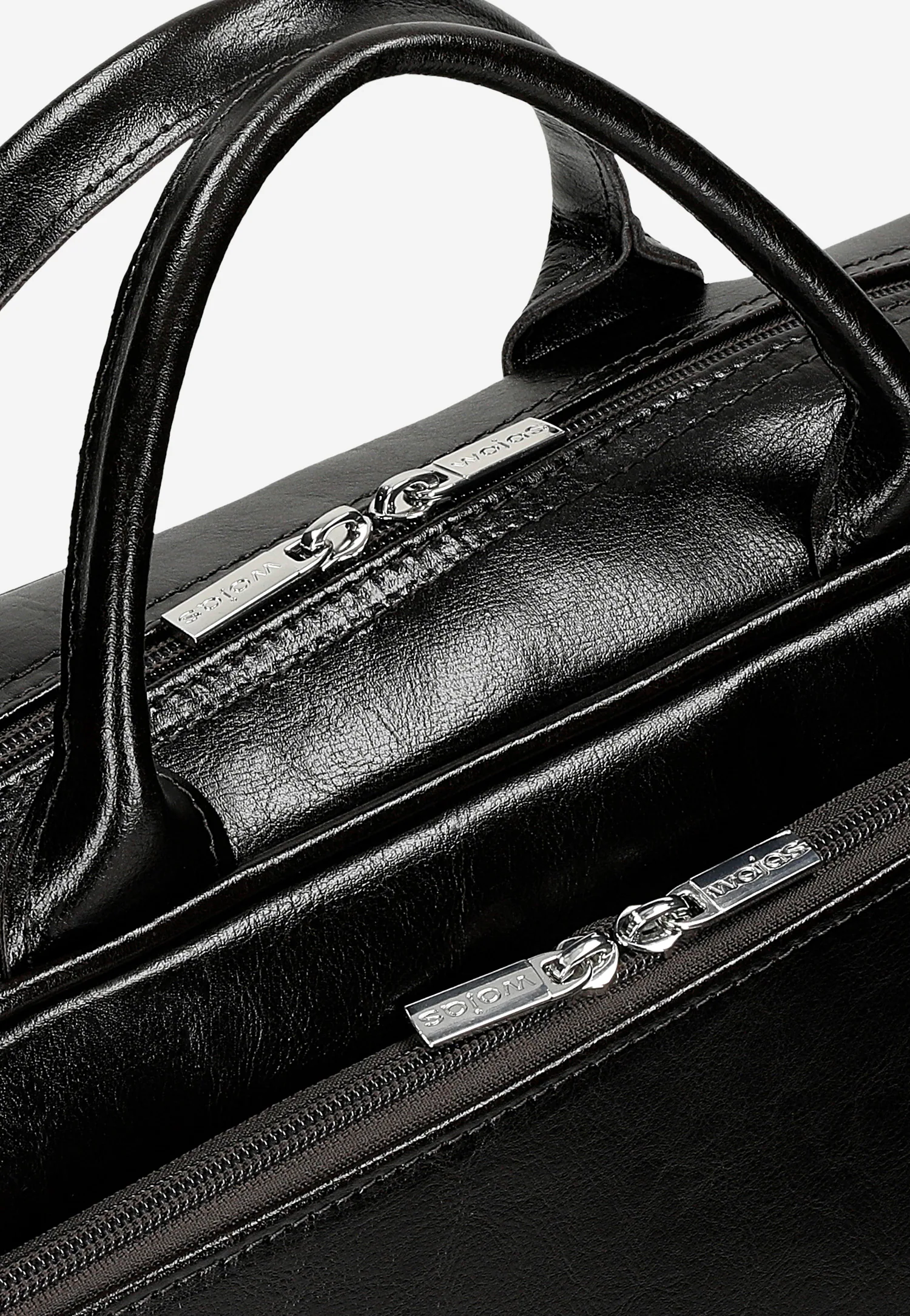 Duża ciemnobrązowa torba męska z dwoiny foliowanej